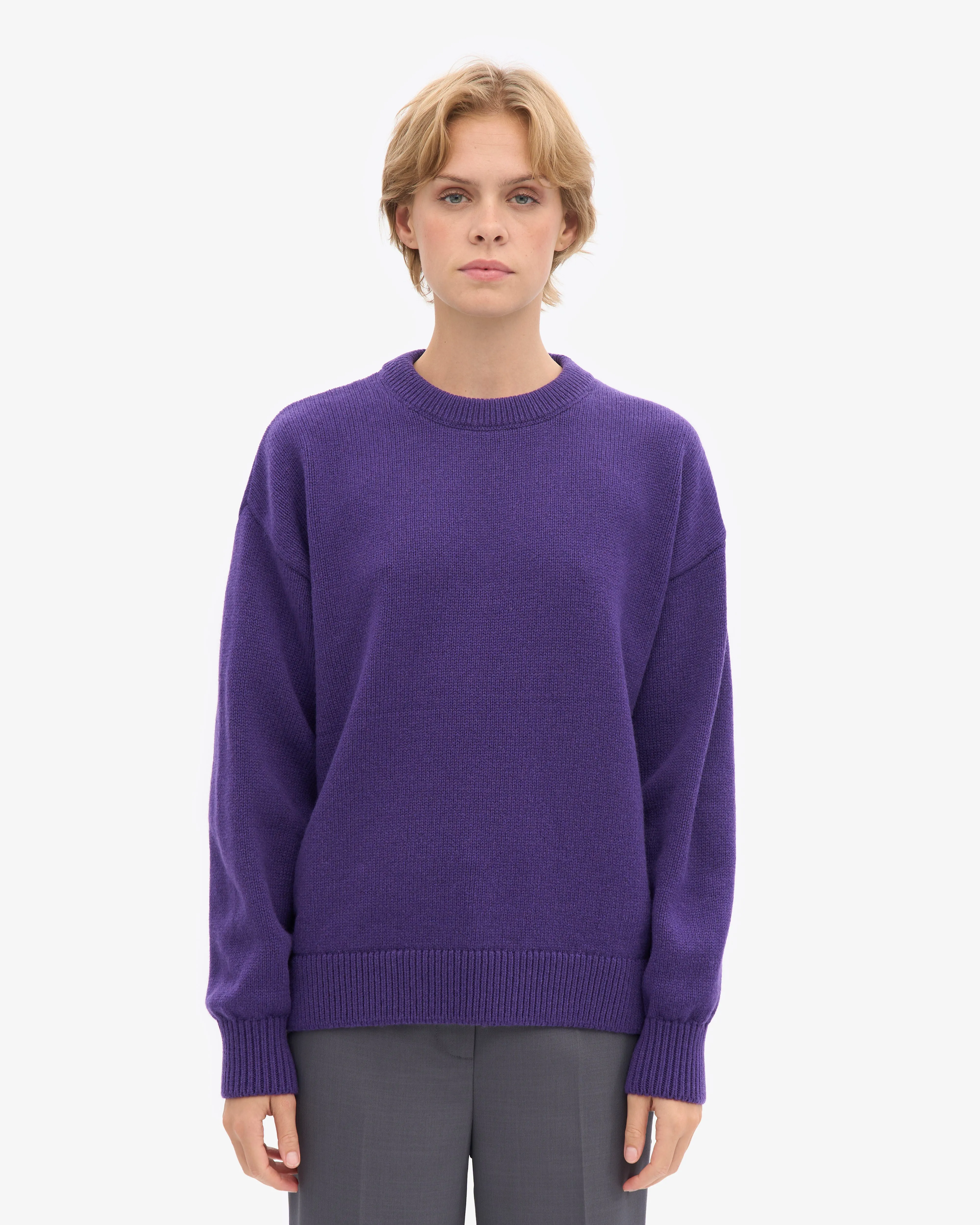 Oversized Merino Wool Crew - Ultra Violet sold by Colorful Standard product image thumbnail 2