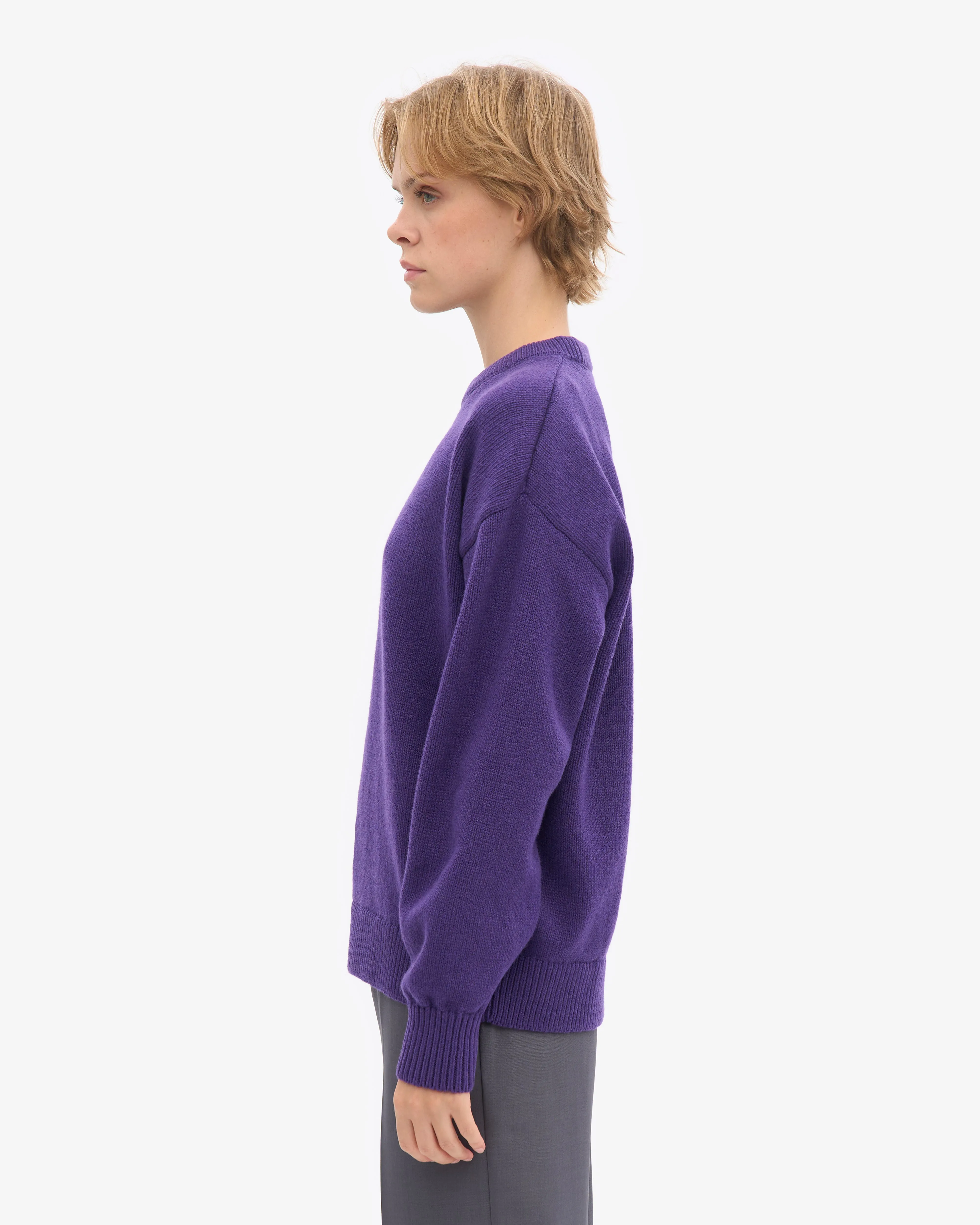 Oversized Merino Wool Crew - Ultra Violet sold by Colorful Standard product image thumbnail 3