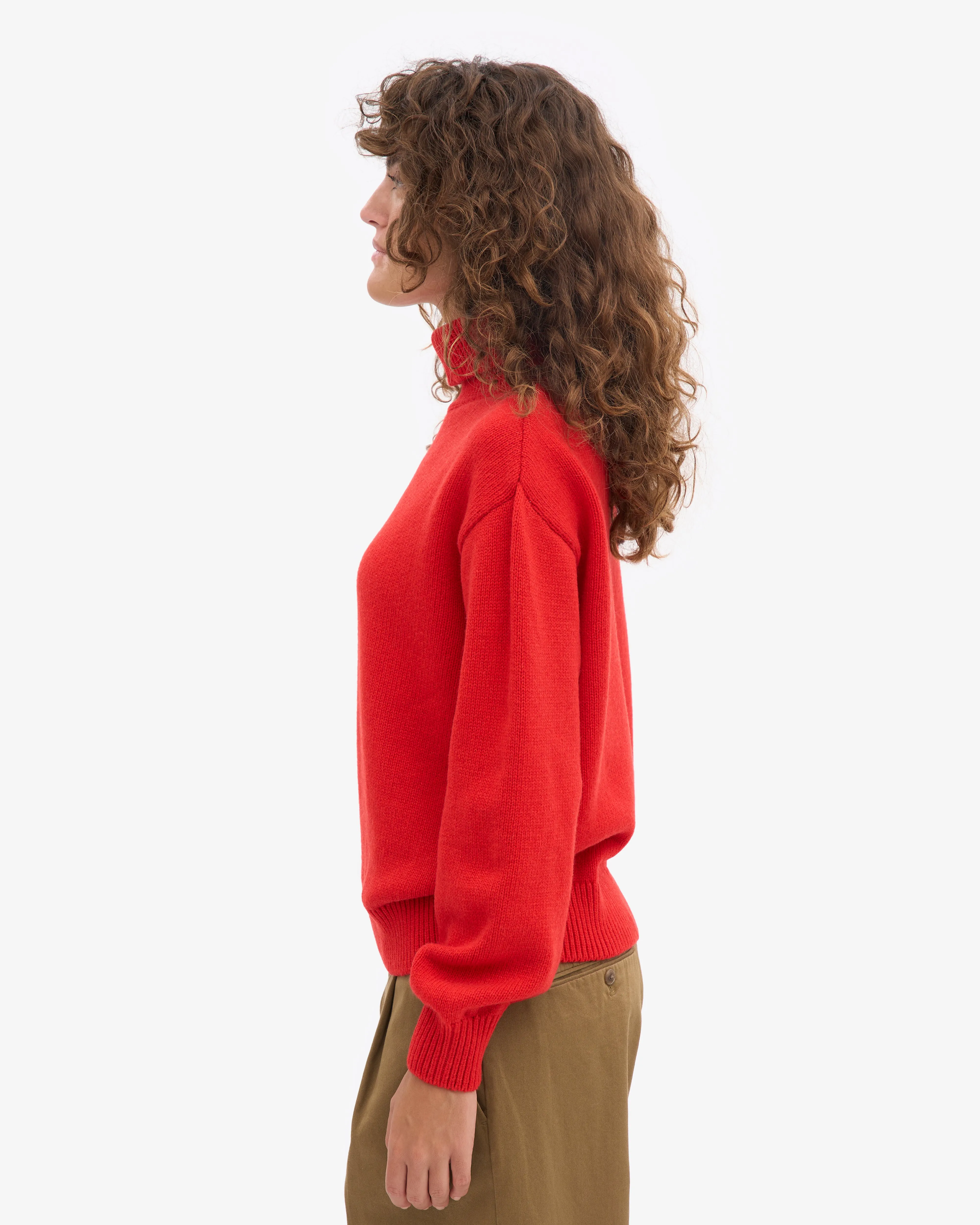 Merino Wool Turtleneck - Red Tangerine sold by Colorful Standard product image thumbnail 3