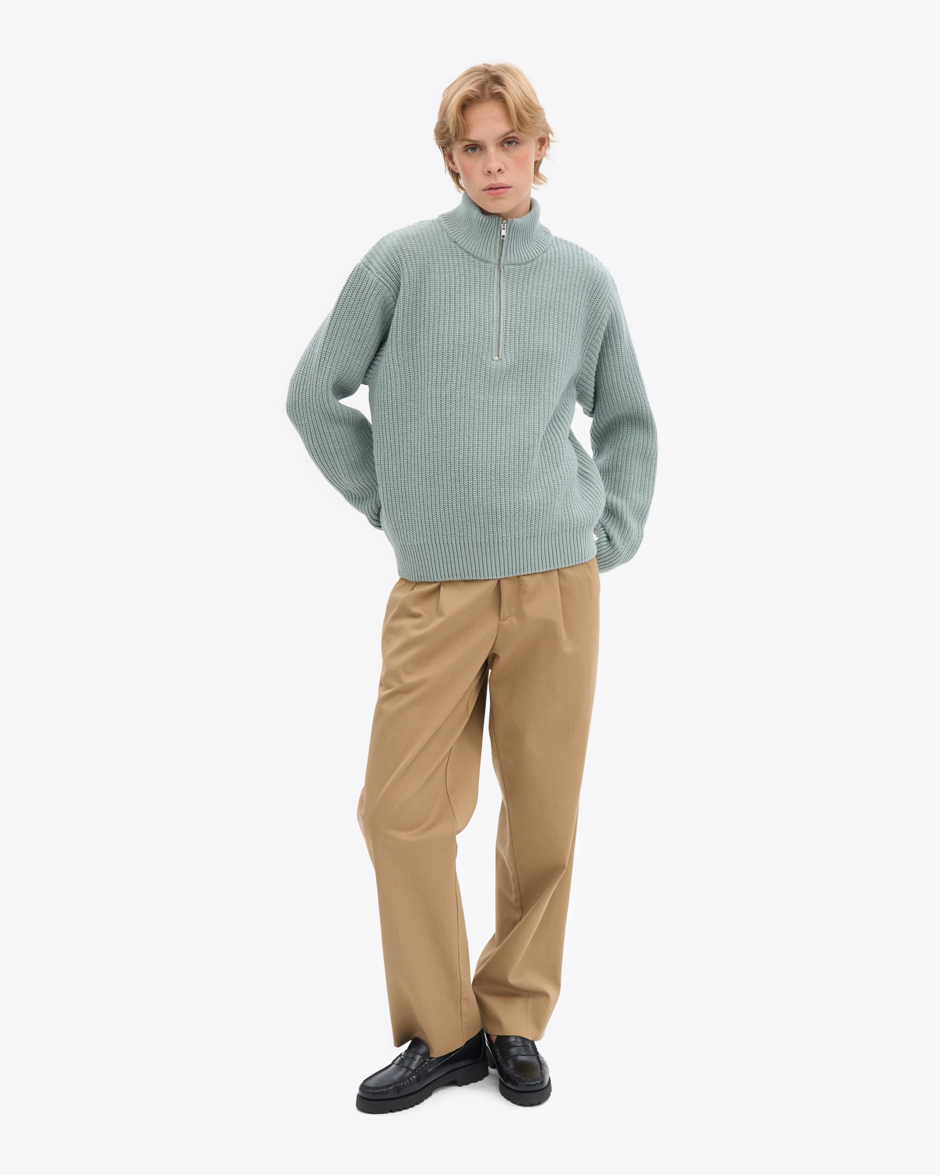 Merino Quarter Zip - Steel Blue sold by Colorful Standard product image thumbnail 5