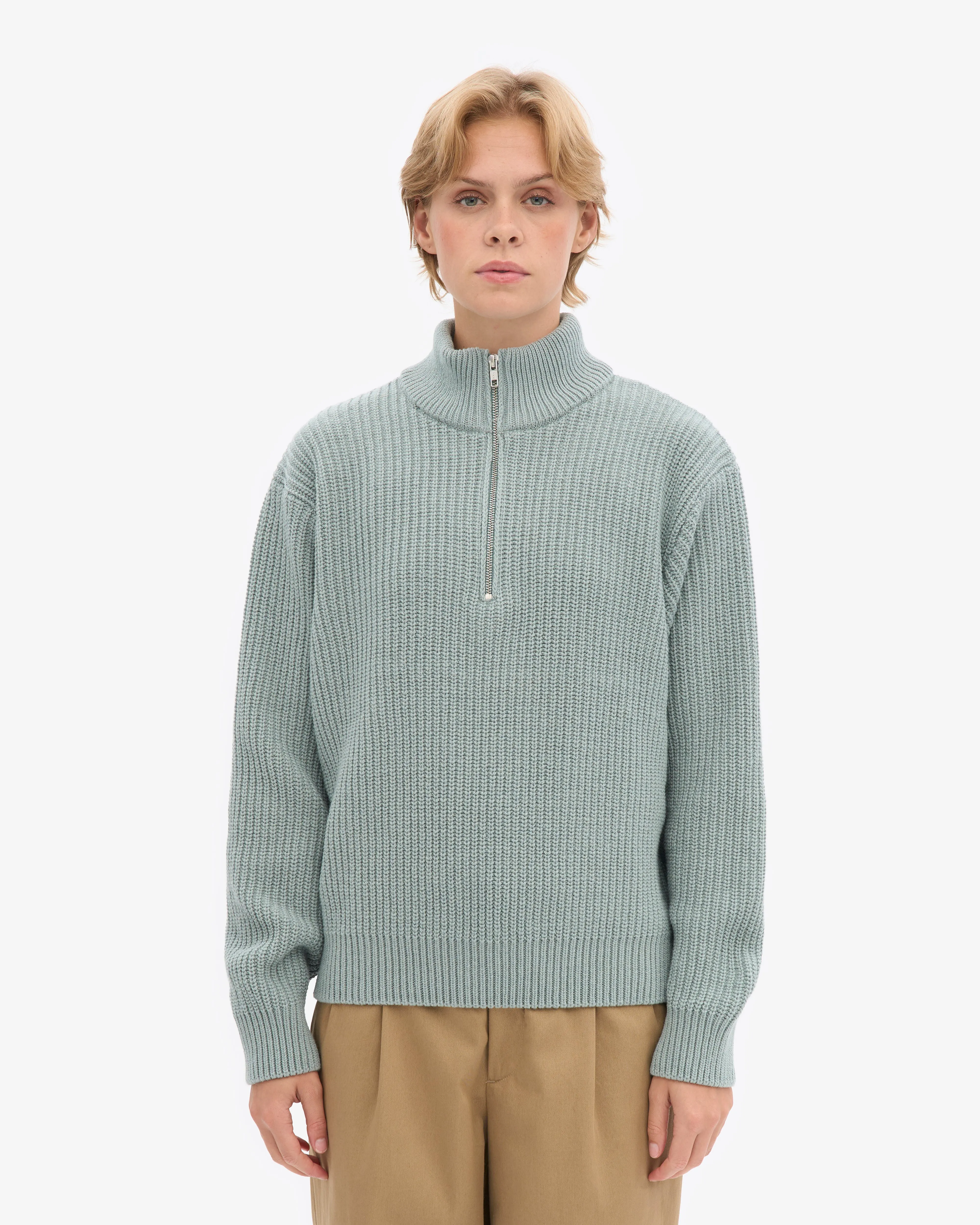 Merino Quarter Zip - Steel Blue sold by Colorful Standard product image thumbnail 2