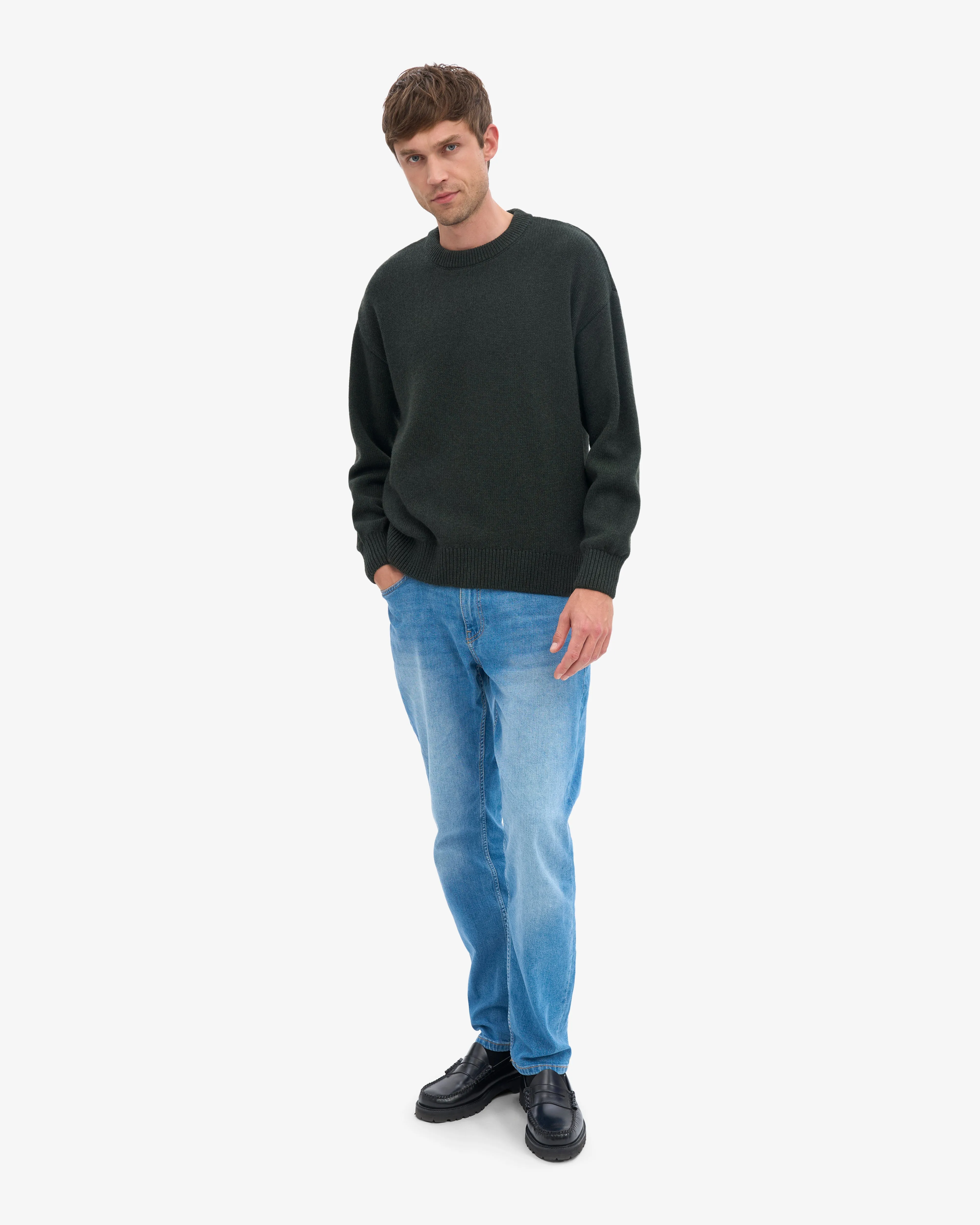 Oversized Merino Wool Crew - Hunter Green sold by Colorful Standard product image thumbnail 5