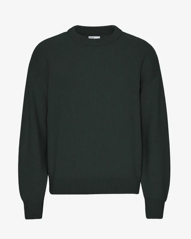 Oversized Merino Wool Crew - Hunter Green sold by Colorful Standard