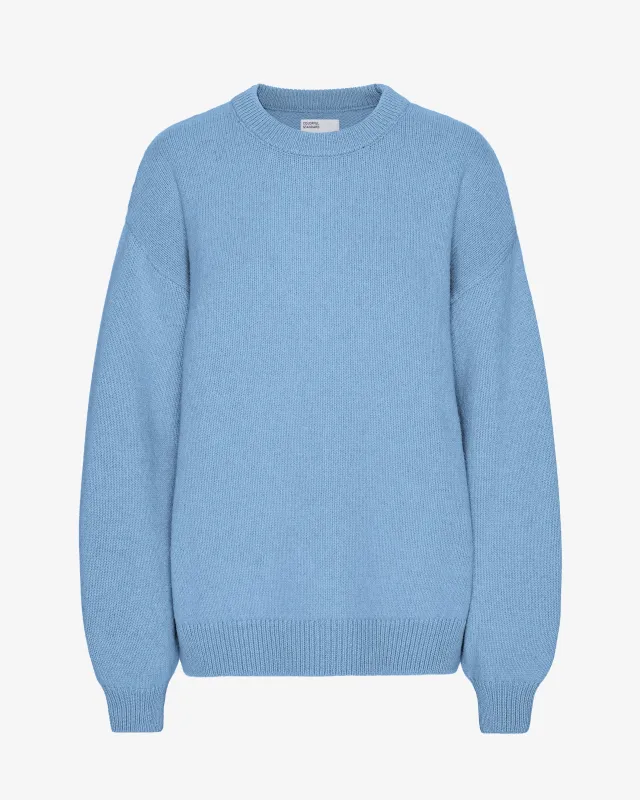 Oversized Merino Wool Crew - Seaside Blue sold by Colorful Standard