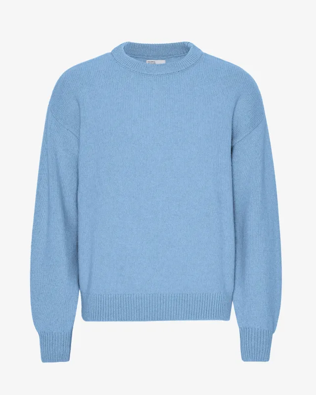 Oversized Merino Wool Crew - Seaside Blue sold by Colorful Standard
