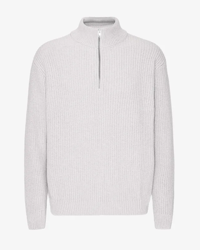 Merino Quarter Zip - Snow Melange sold by Colorful Standard