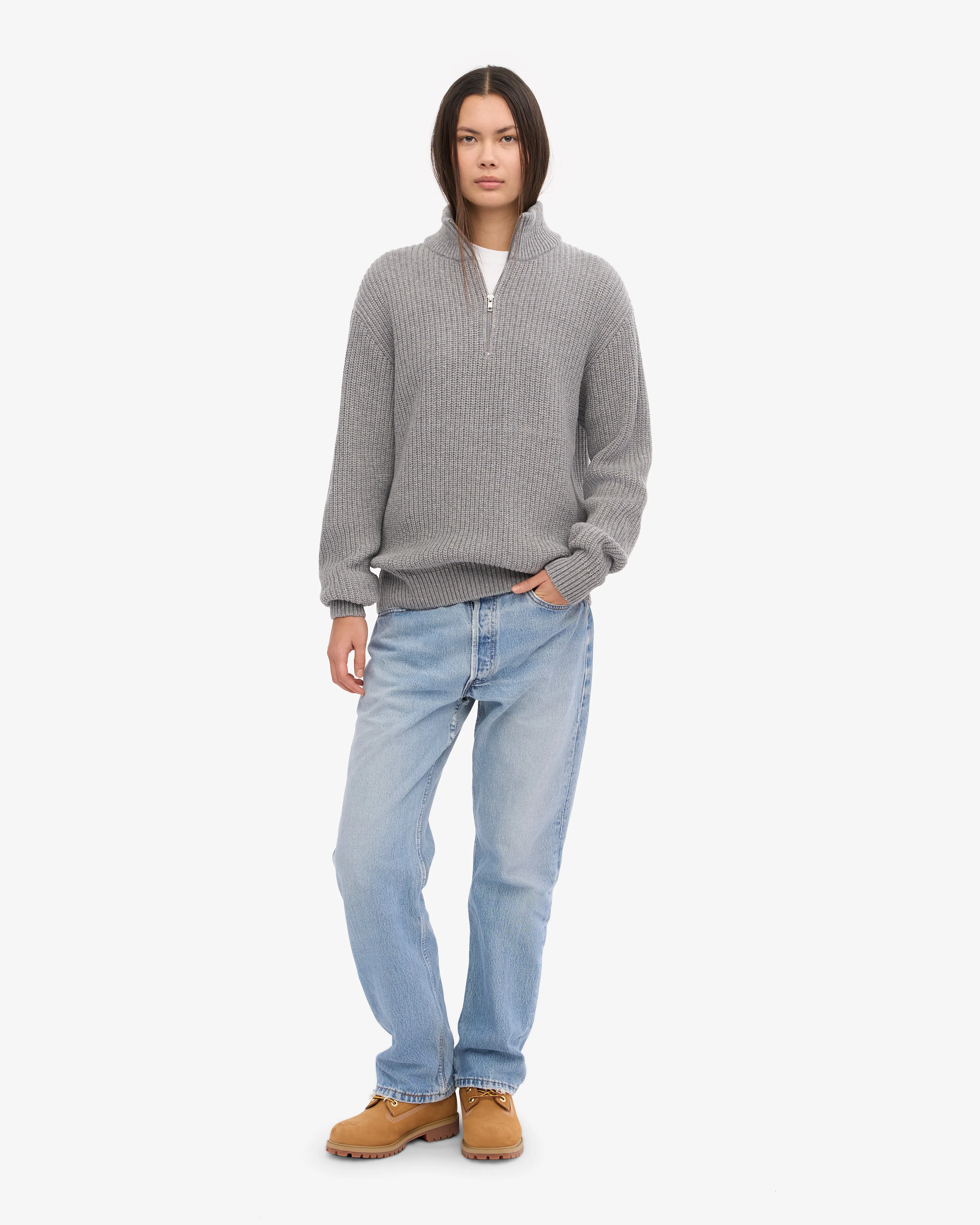 Merino Quarter Zip - Petrol Blue sold by Colorful Standard product image thumbnail 5