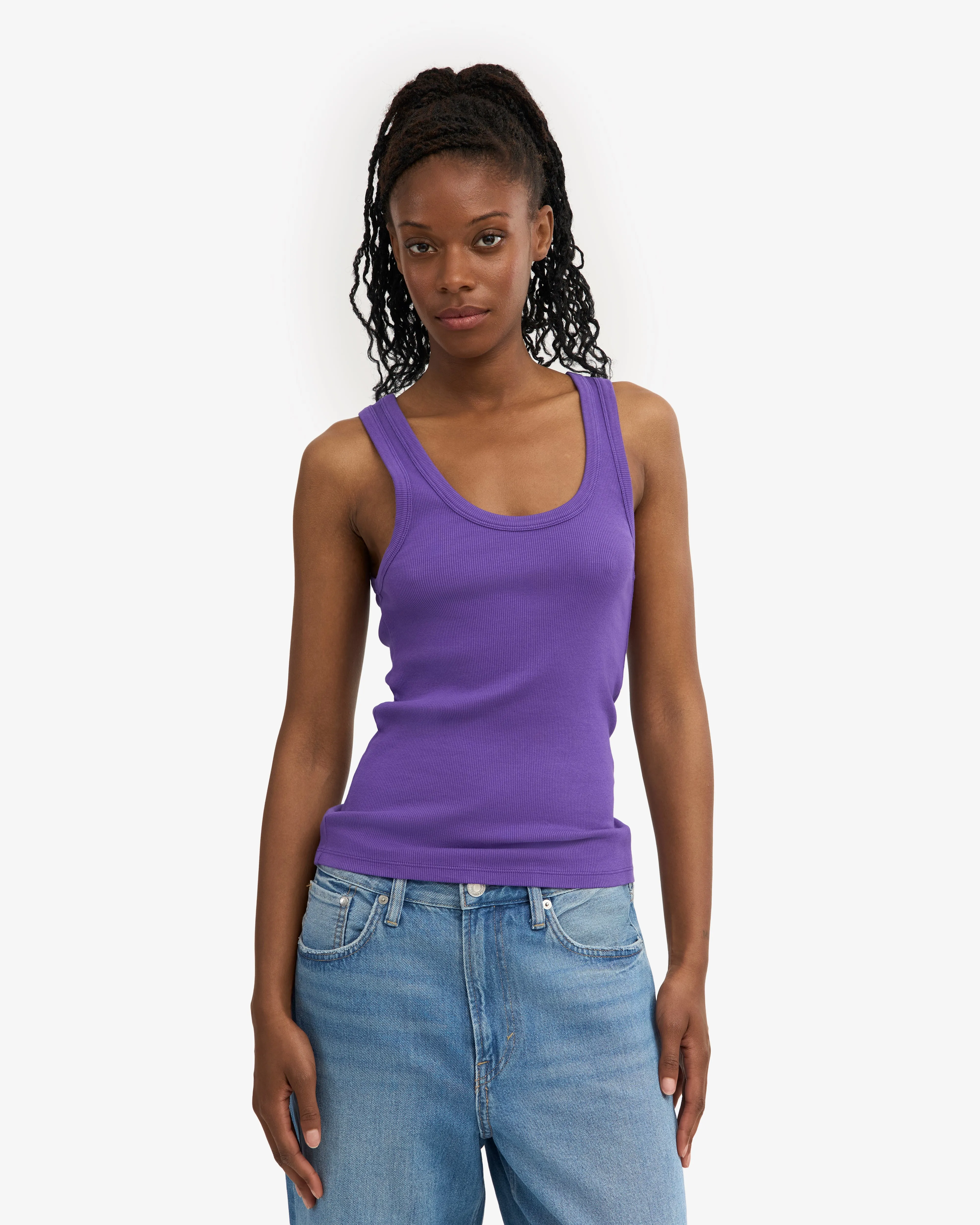 Women Organic Rib Tank Top - Dusty Olive sold by Colorful Standard product image thumbnail 2