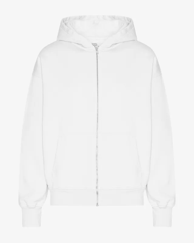 Organic Oversized Zip Hood - Optical White sold by Colorful Standard