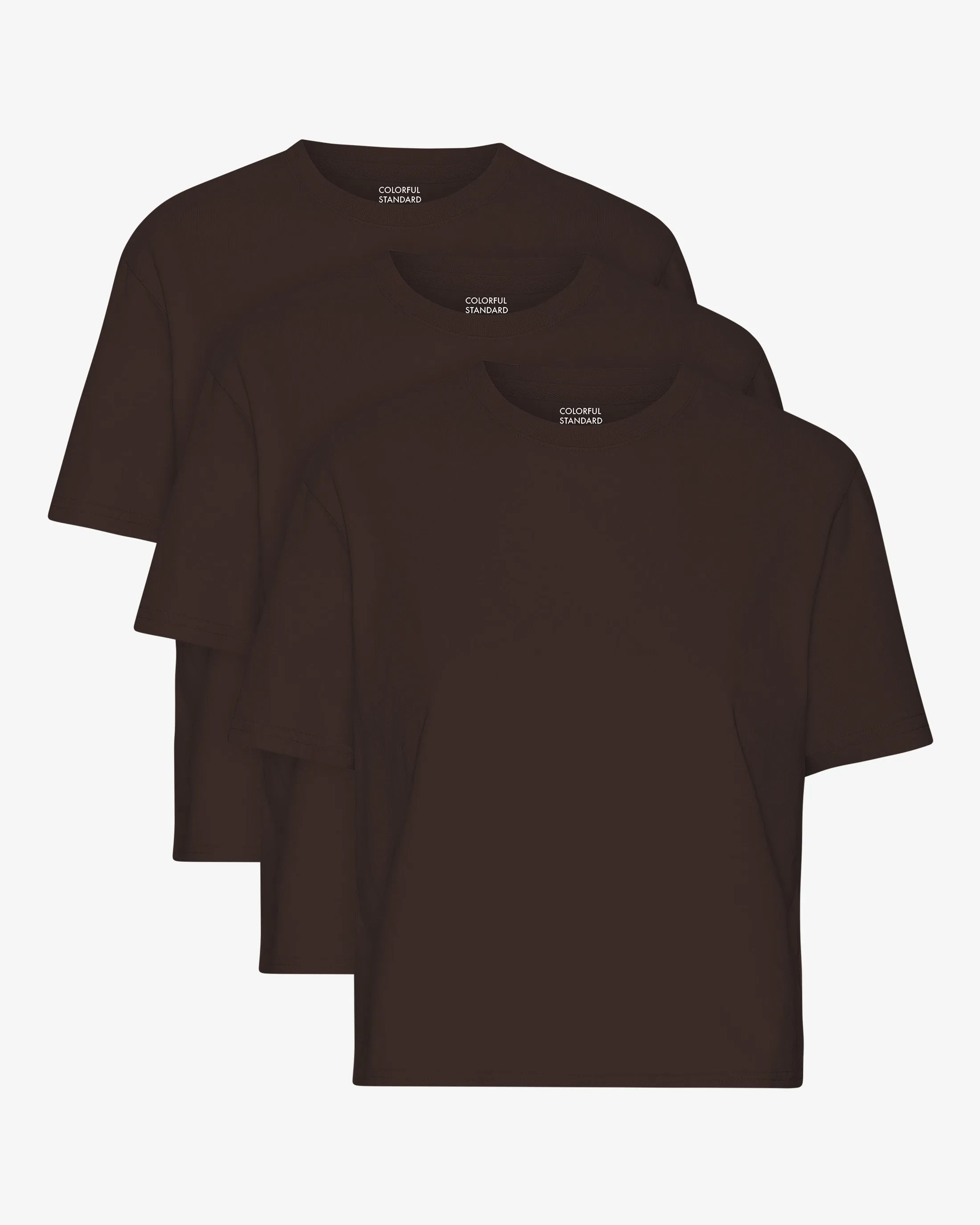 Organic Boxy Crop Tee - Coffee Brown (3-Pack) sold by Colorful Standard