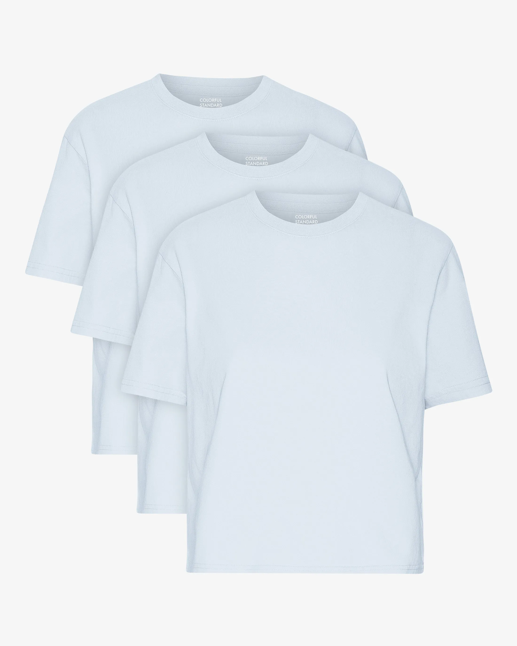 Organic Boxy Crop Tee - Polar Blue (3-Pack) sold by Colorful Standard