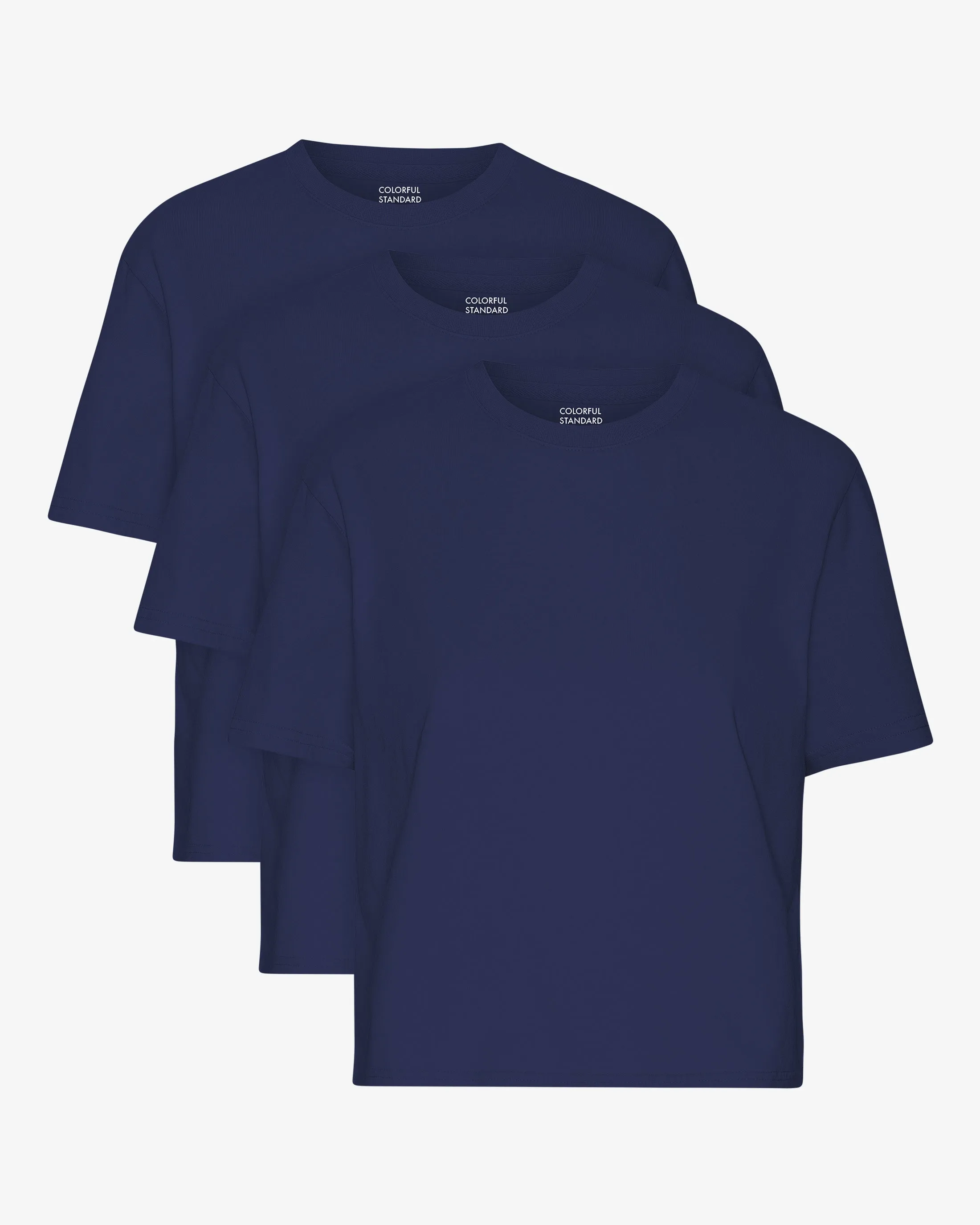 Organic Boxy Crop Tee - Marine Blue (3-Pack) sold by Colorful Standard