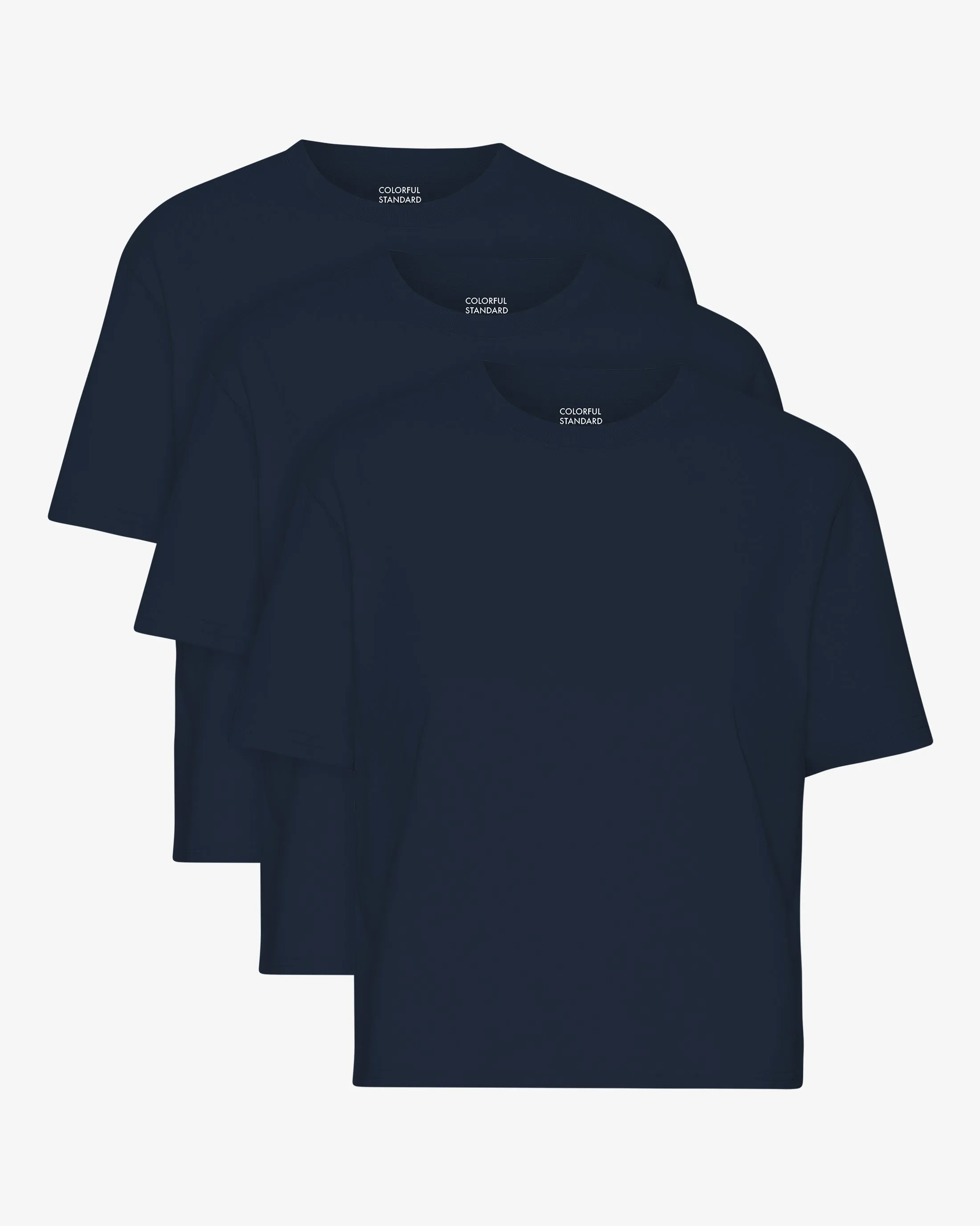 Organic Boxy Crop Tee - Navy Blue (3-Pack) sold by Colorful Standard