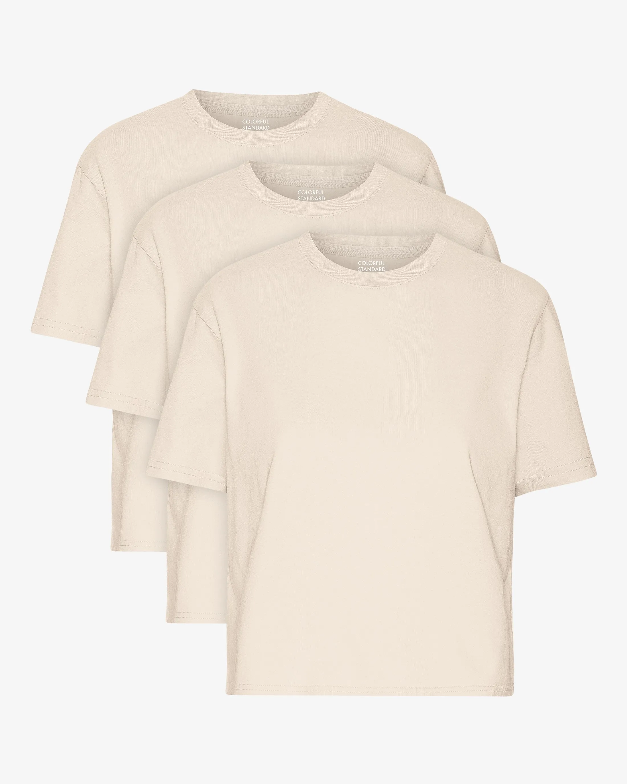 Organic Boxy Crop Tee - Ivory White (3-Pack) sold by Colorful Standard