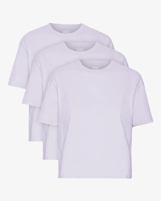 Organic Boxy Crop Tee - Soft Lavender (3-Pack) sold by Colorful Standard