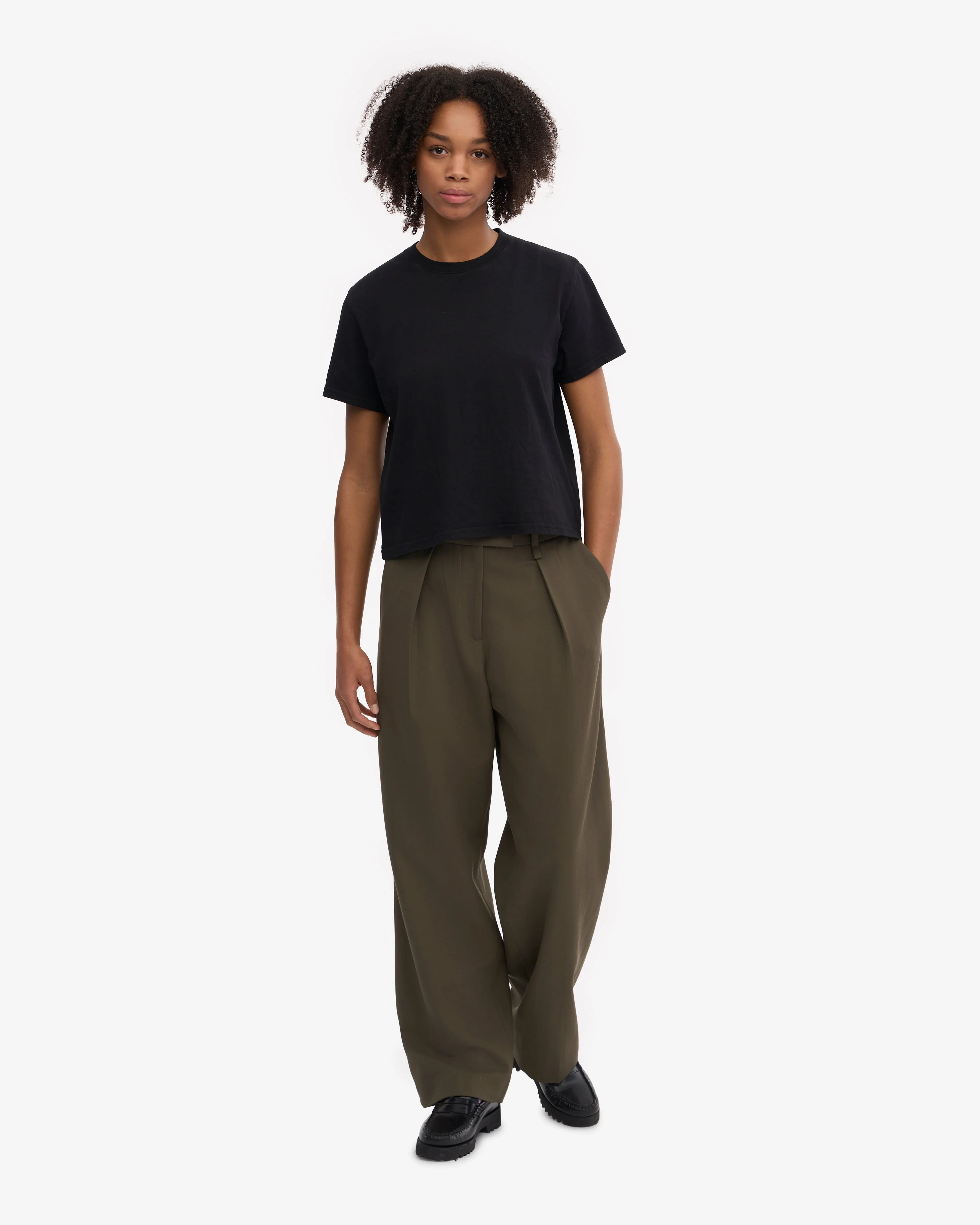 Organic Boxy Crop Tee - Deep Black (3-Pack) sold by Colorful Standard product image thumbnail 5