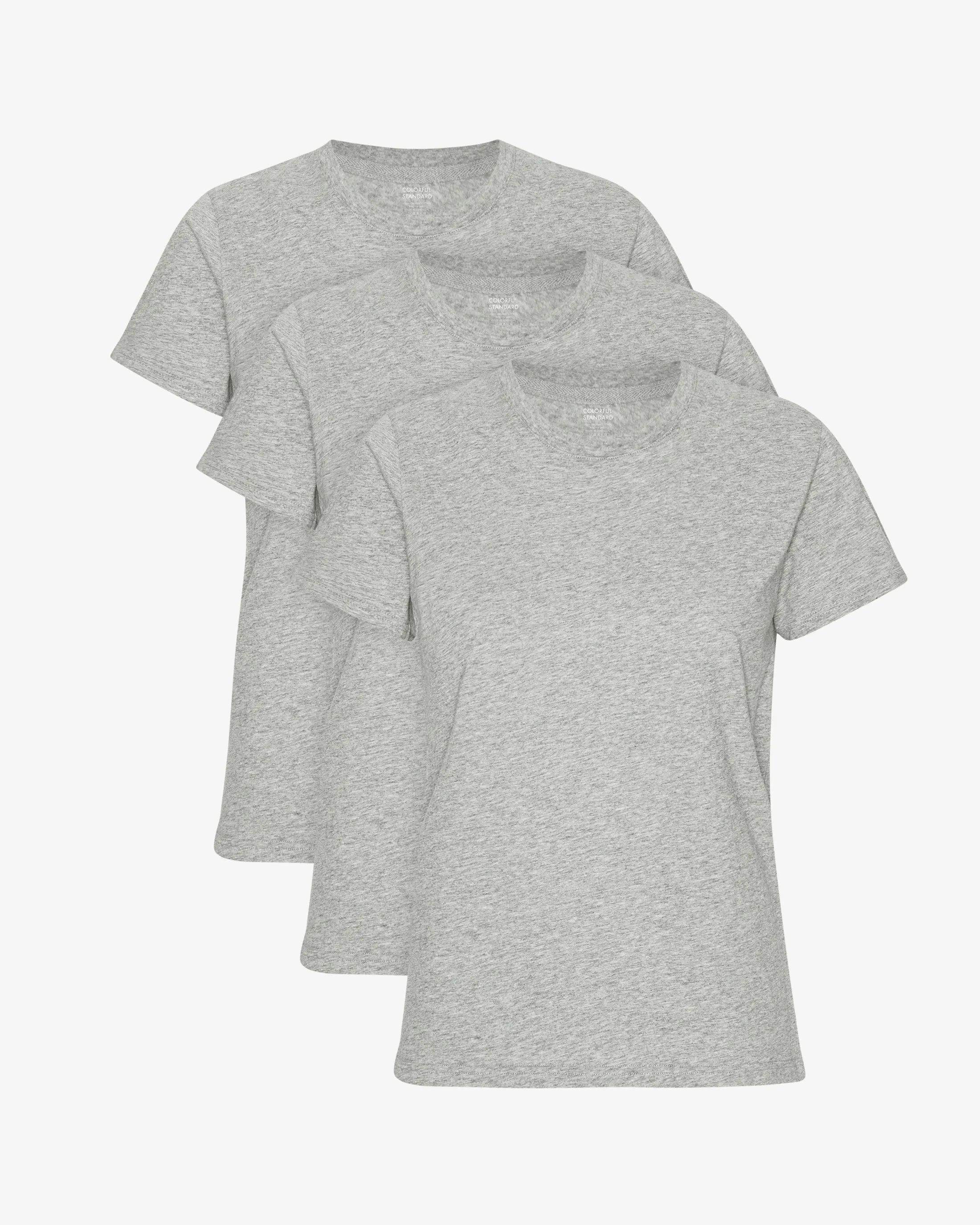 Women Light Organic Tee - Heather Grey (3-Pack) sold by Colorful Standard