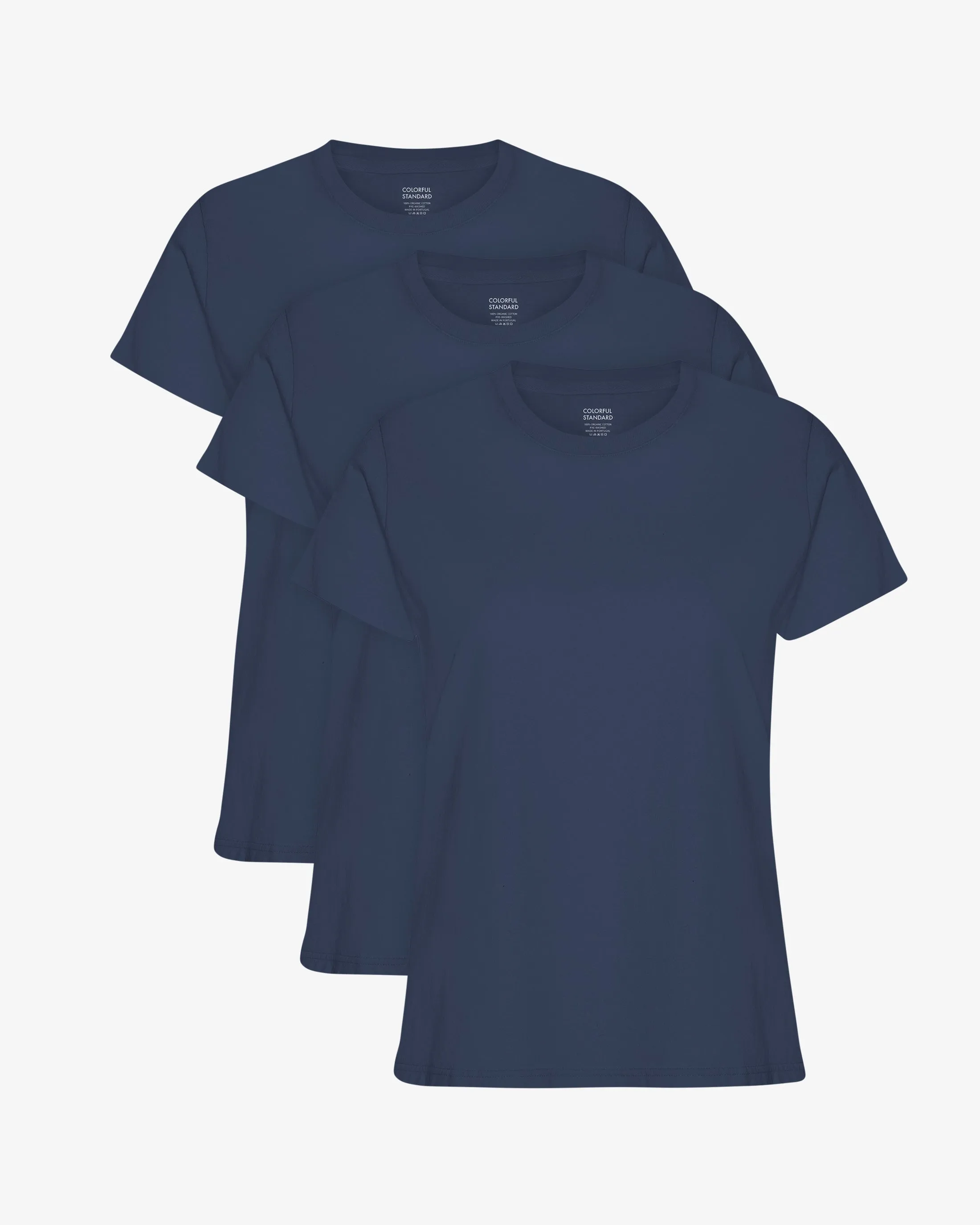 Women Light Organic Tee - Petrol Blue (3-Pack) sold by Colorful Standard