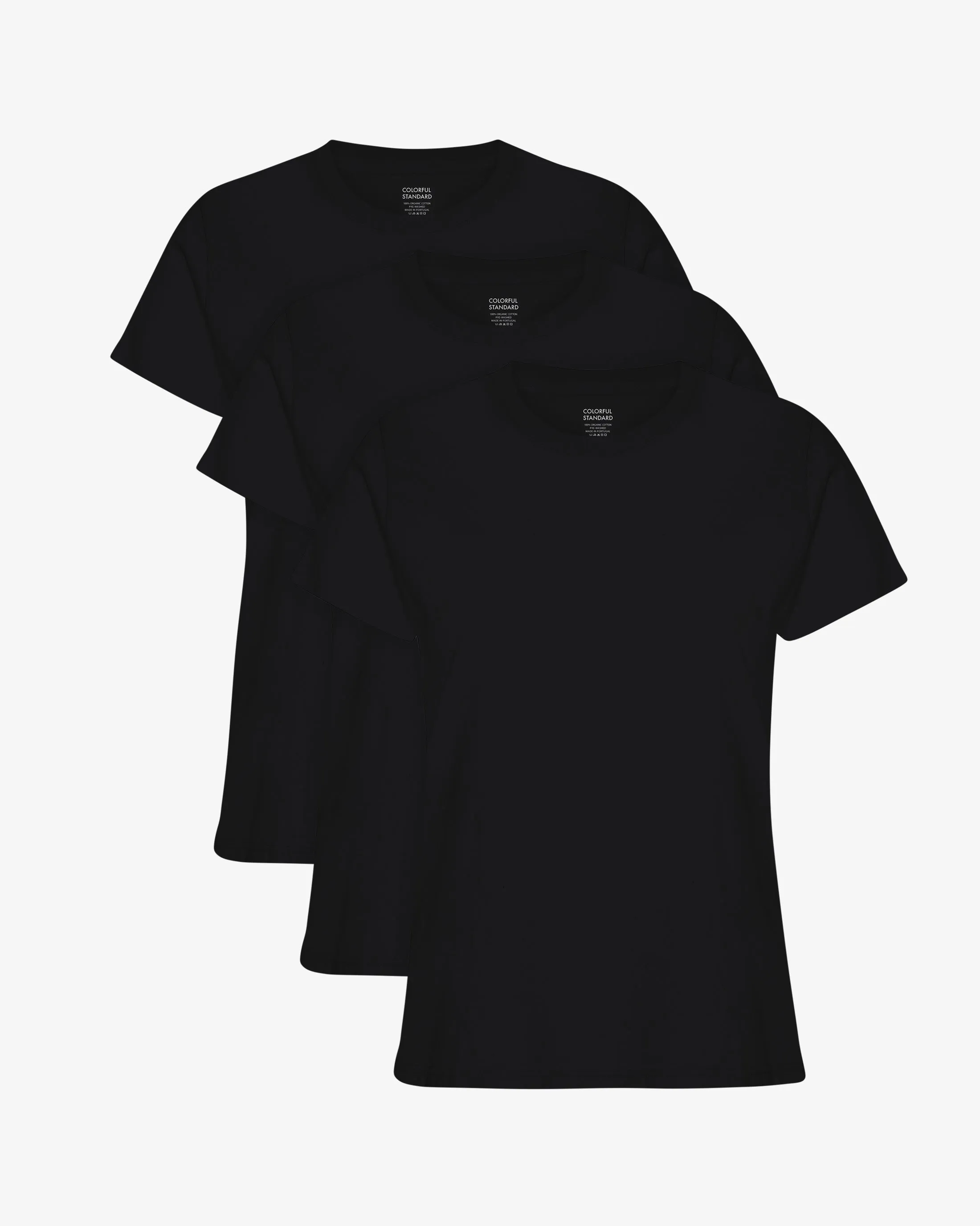 Women Light Organic Tee - Deep Black (3-Pack) sold by Colorful Standard
