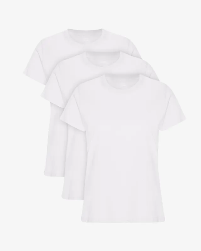 Women Light Organic Tee - Optical White (3-Pack) sold by Colorful Standard