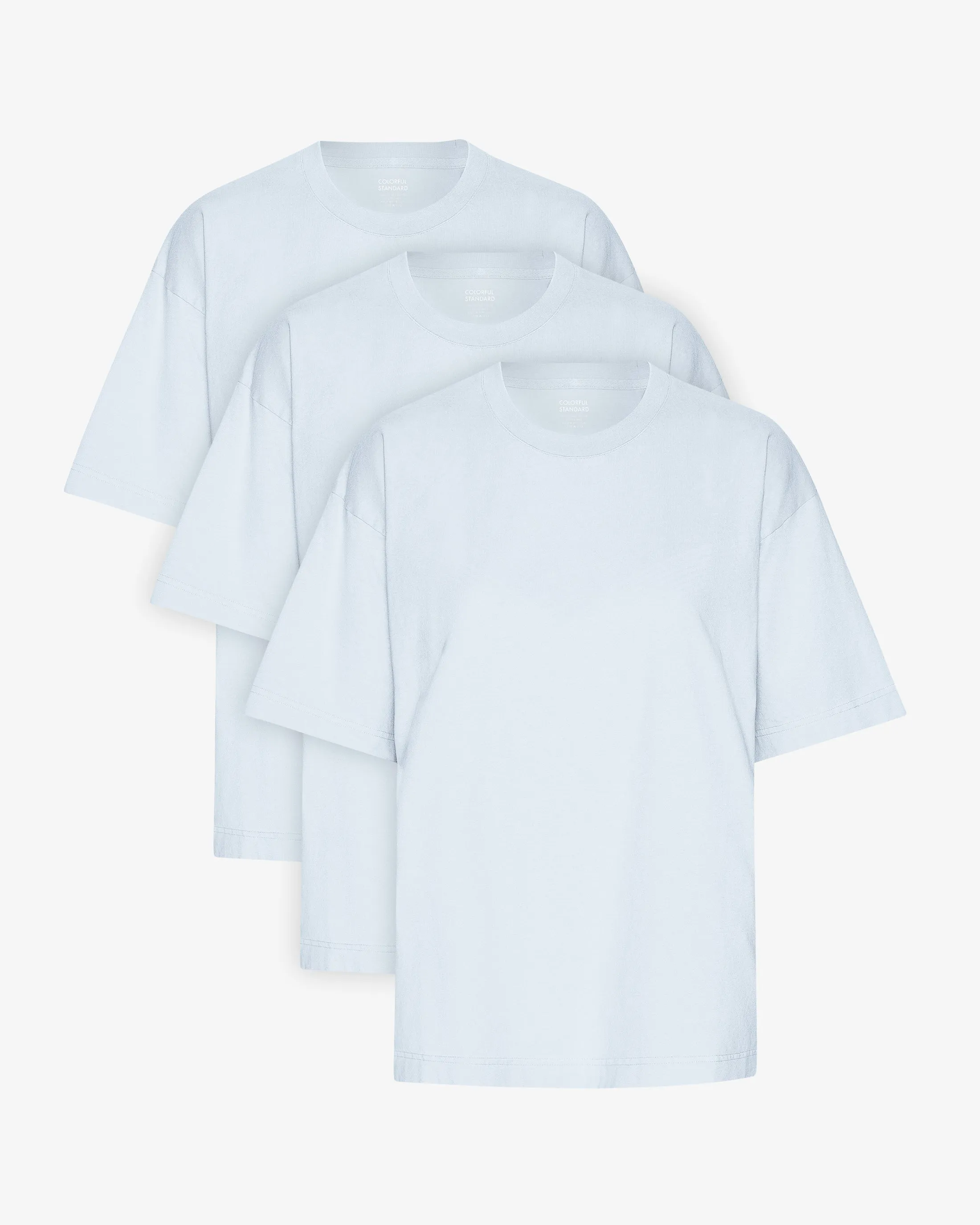 Oversized Organic T-Shirt - Polar Blue (3-Pack) sold by Colorful Standard