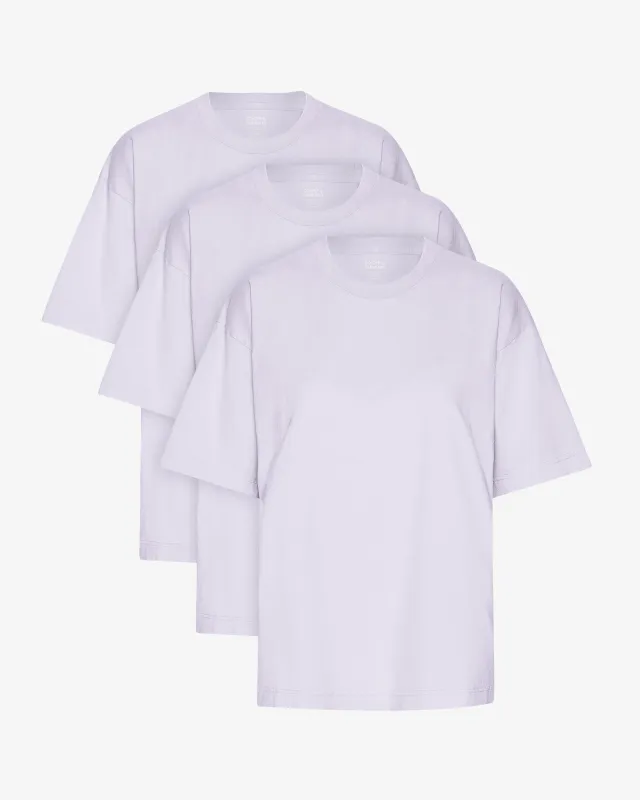 Oversized Organic T-Shirt - Soft Lavender (3-Pack) sold by Colorful Standard