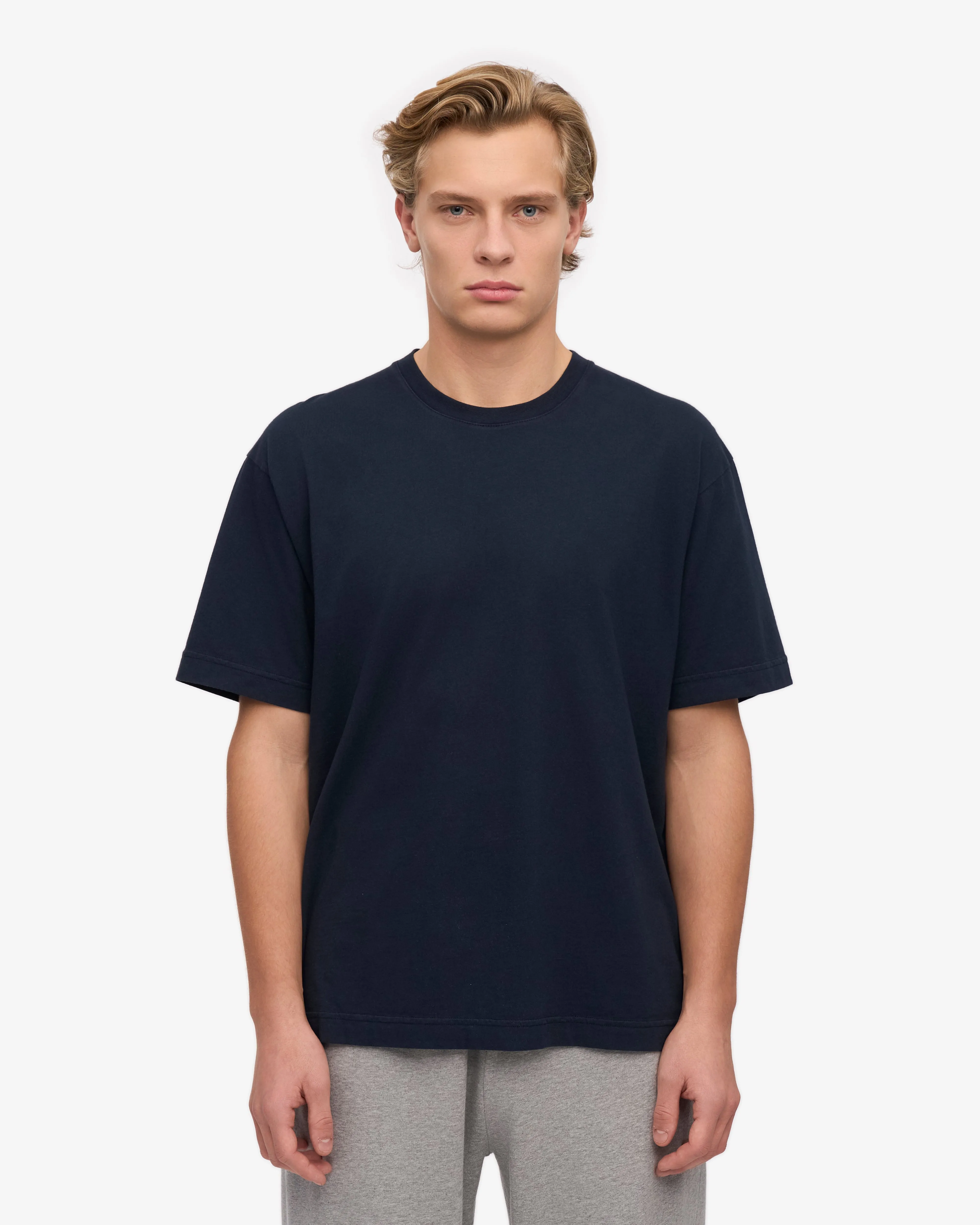 Oversized Organic T-Shirt - Navy Blue (3-Pack) sold by Colorful Standard product image thumbnail 2