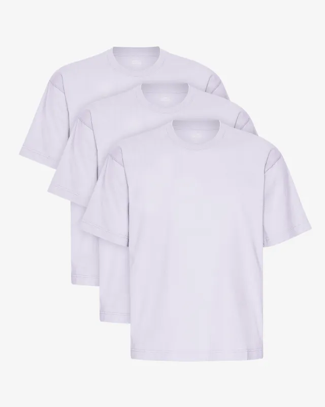 Oversized Organic T-Shirt - Soft Lavender (3-Pack) sold by Colorful Standard
