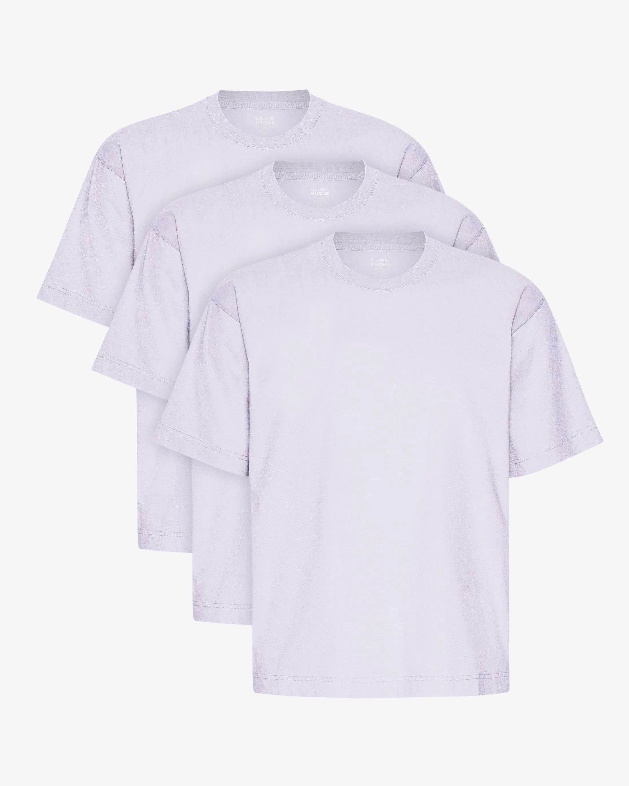 Oversized Organic T-Shirt - Soft Lavender (3-Pack) sold by Colorful Standard