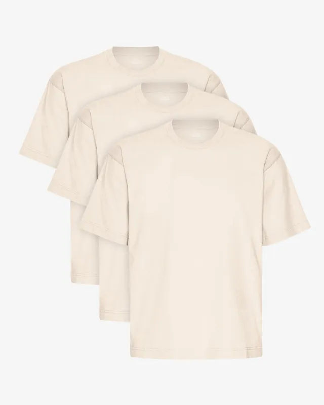 Oversized Organic T-Shirt - Ivory White (3-Pack) sold by Colorful Standard