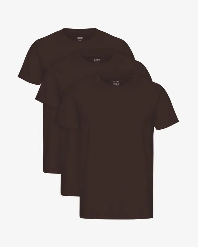 Classic Organic Tee - Coffee Brown (3-Pack) sold by Colorful Standard