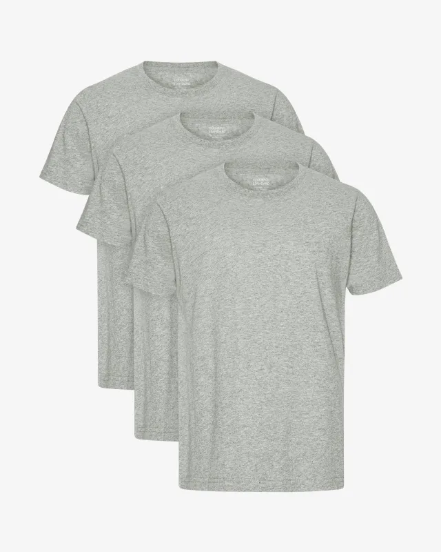 Classic Organic Tee - Heather Grey (3-Pack) sold by Colorful Standard