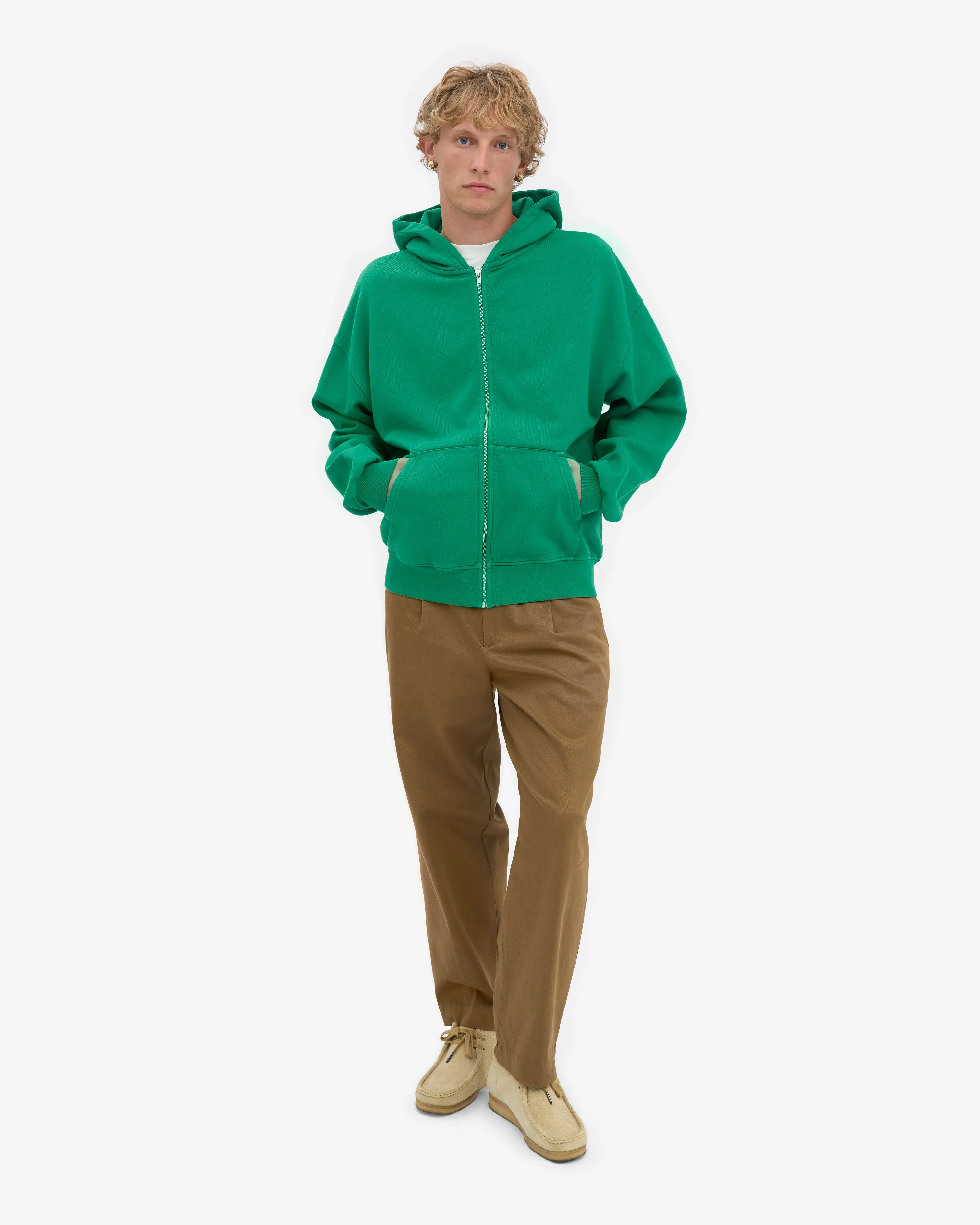 Organic Oversized Zip Hood - Kelly Green sold by Colorful Standard product image thumbnail 5