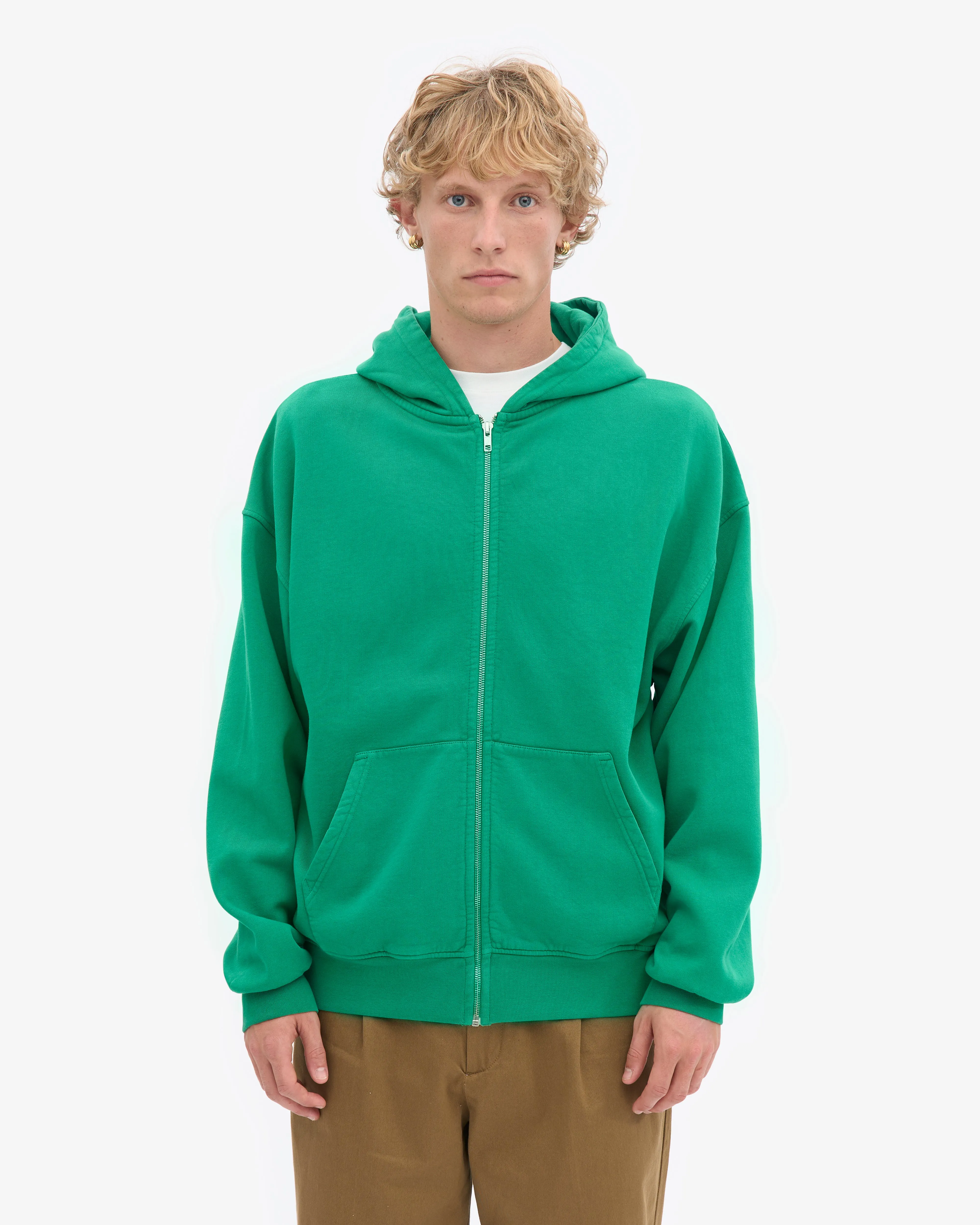 Organic Oversized Zip Hood - Kelly Green sold by Colorful Standard product image thumbnail 2