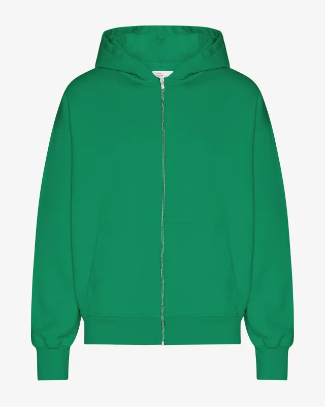 Organic Oversized Zip Hood - Kelly Green sold by Colorful Standard