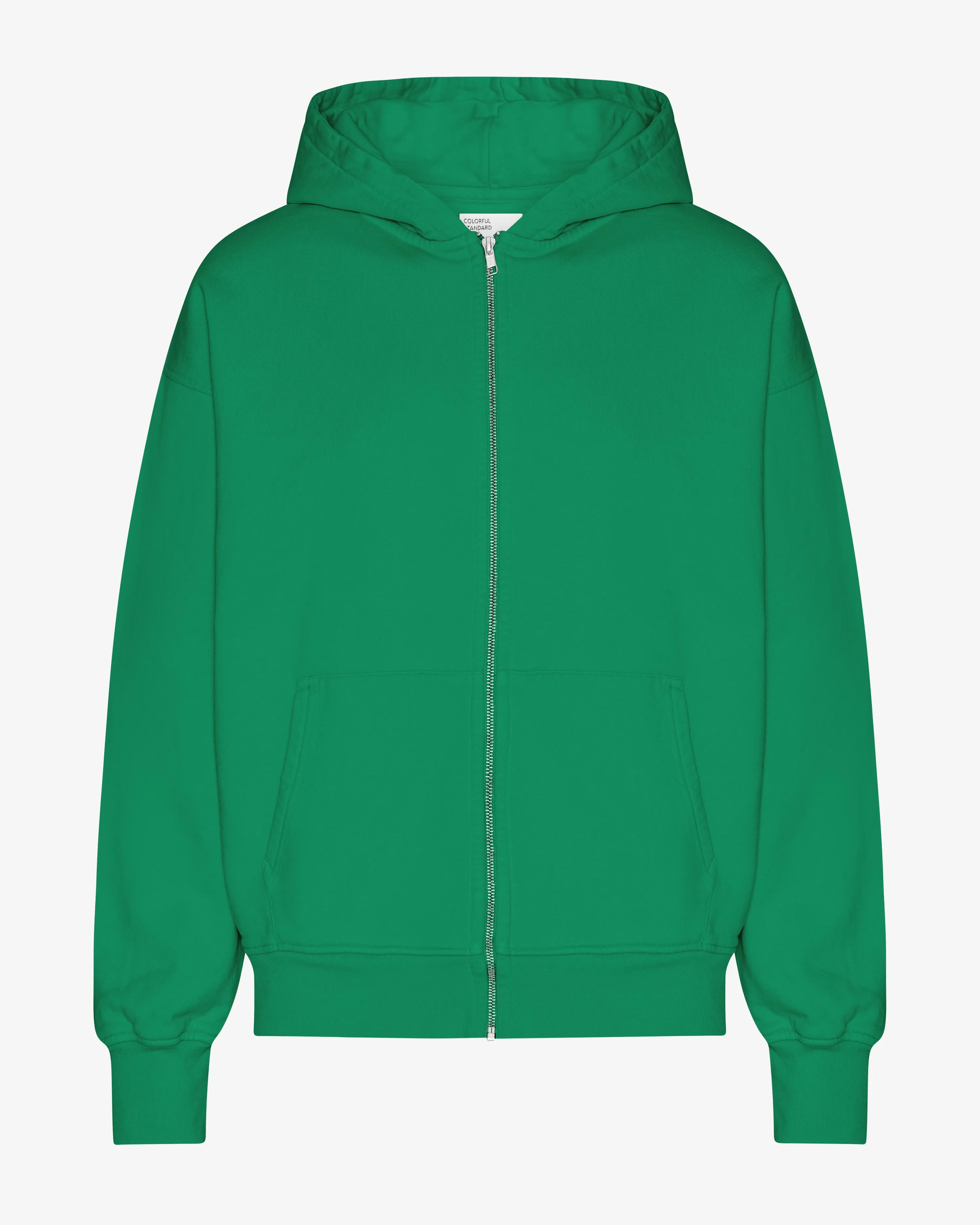 Organic Oversized Zip Hood - Kelly Green sold by Colorful Standard