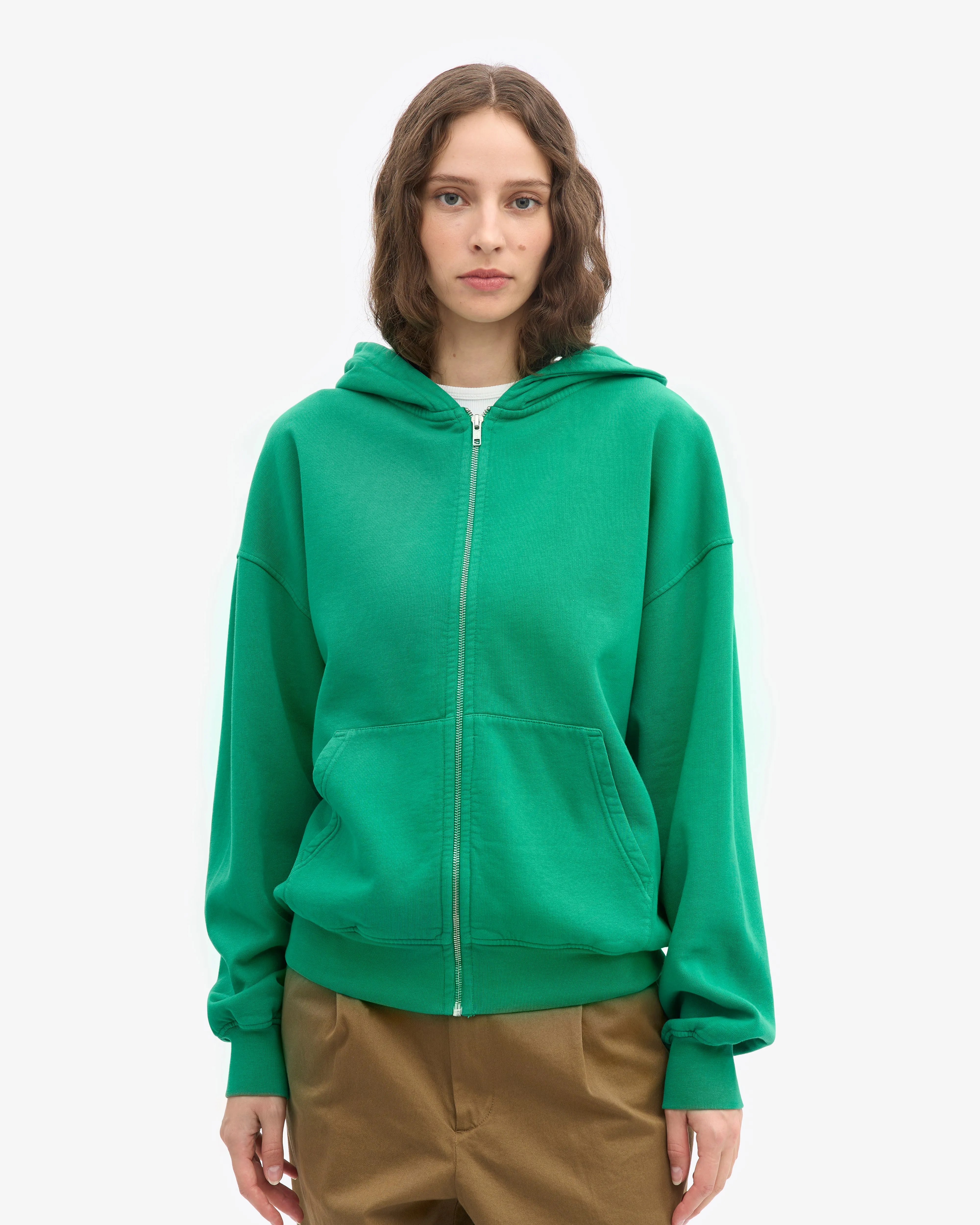 Organic Oversized Zip Hood - Kelly Green sold by Colorful Standard product image thumbnail 2