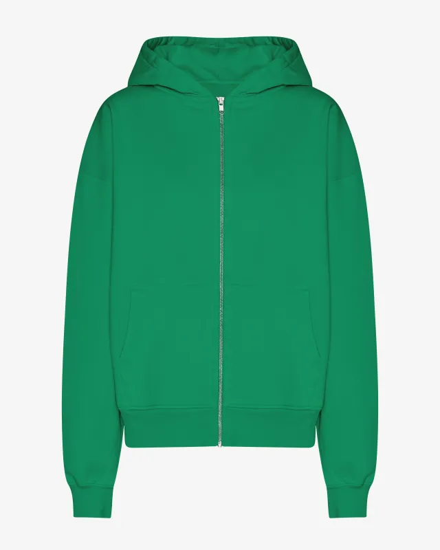 Organic Oversized Zip Hood - Kelly Green sold by Colorful Standard