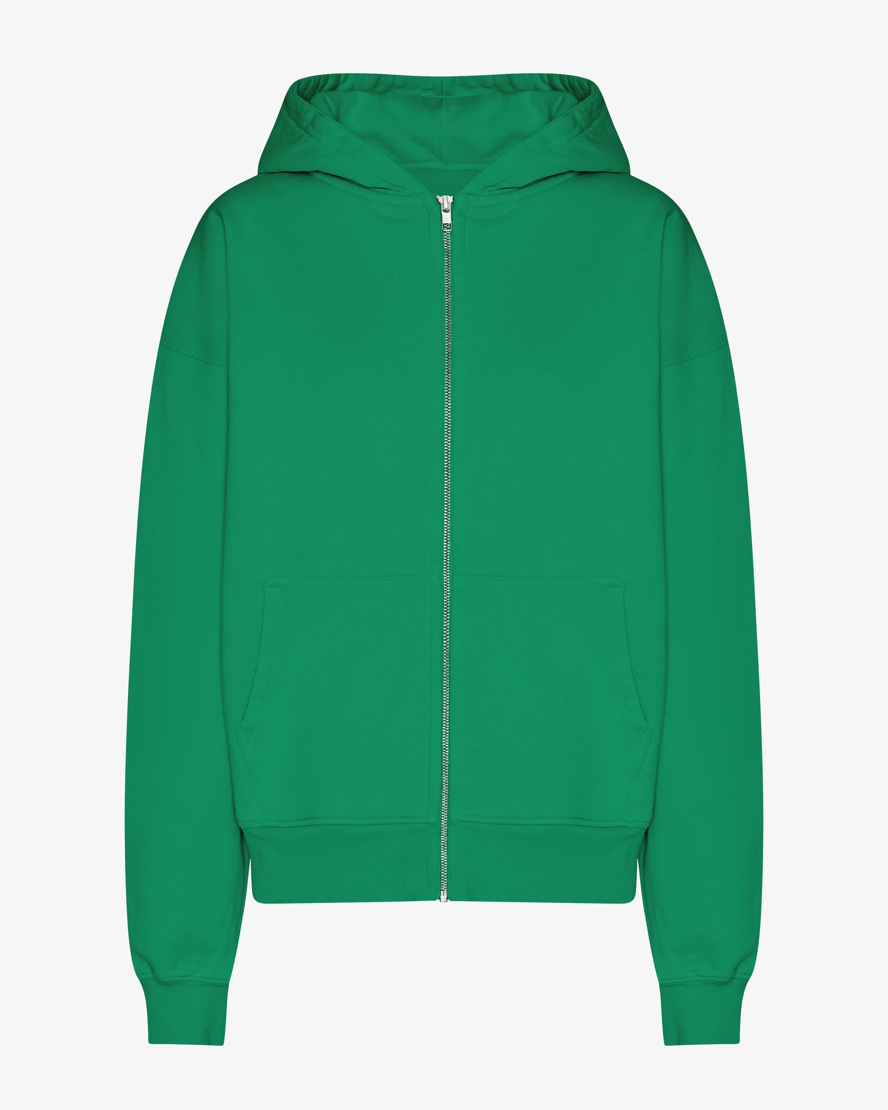 Organic Oversized Zip Hood - Kelly Green sold by Colorful Standard