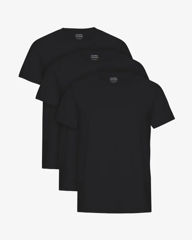 Classic Organic Tee - Deep Black (3-Pack) sold by Colorful Standard