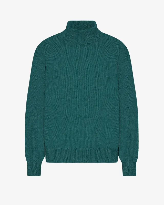 Merino Wool Turtleneck - Ocean Green sold by Colorful Standard