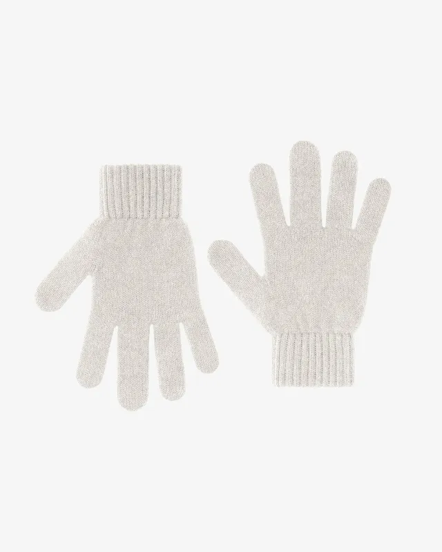 Merino Wool Gloves - Optical White sold by Colorful Standard