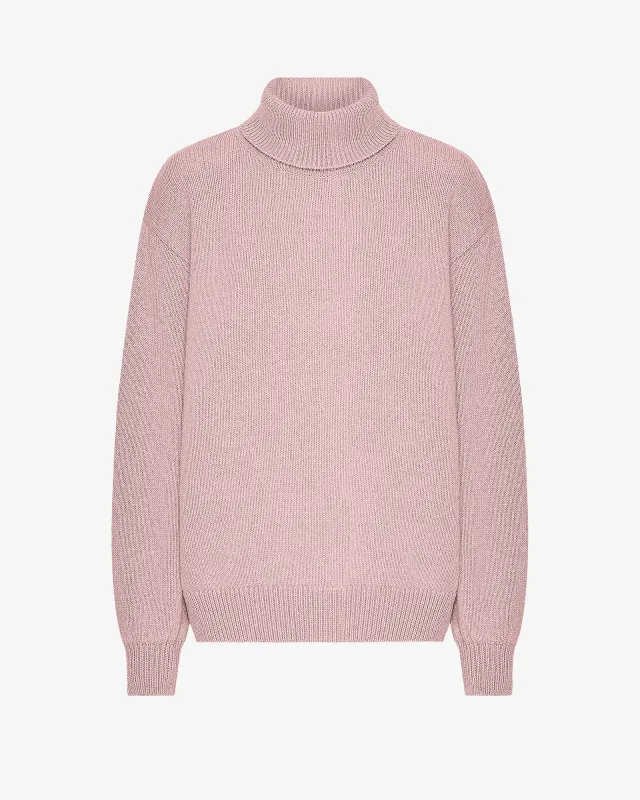 Merino Wool Turtleneck - Faded Pink sold by Colorful Standard