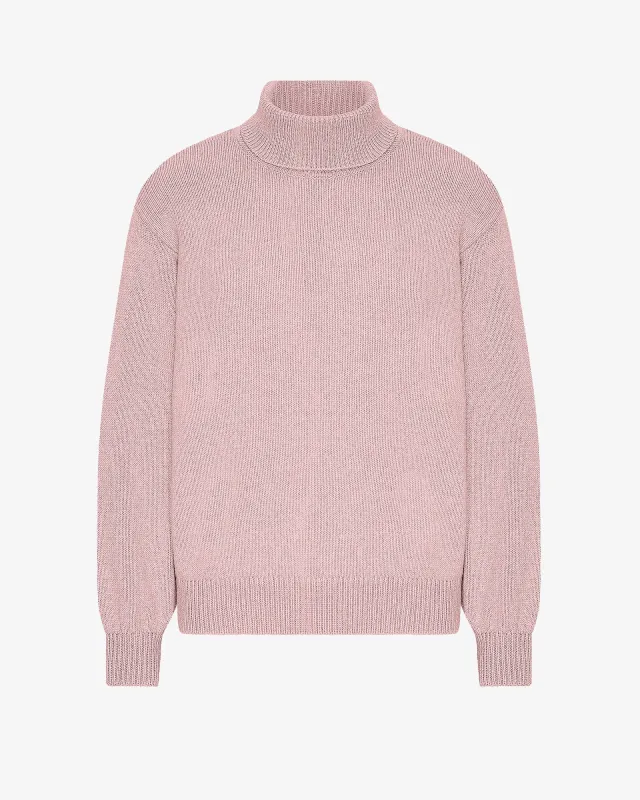 Merino Wool Turtleneck - Faded Pink sold by Colorful Standard