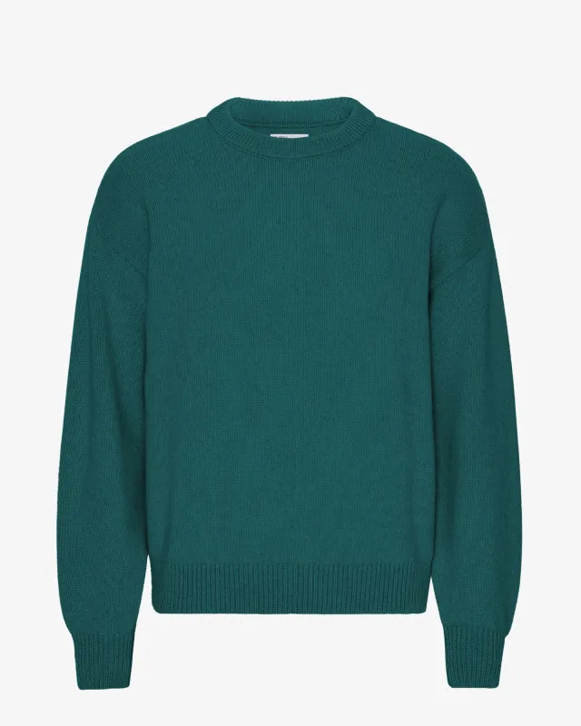 Oversized Merino Wool Crew - Ocean Green sold by Colorful Standard