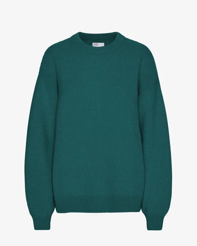 Oversized Merino Wool Crew - Ocean Green sold by Colorful Standard