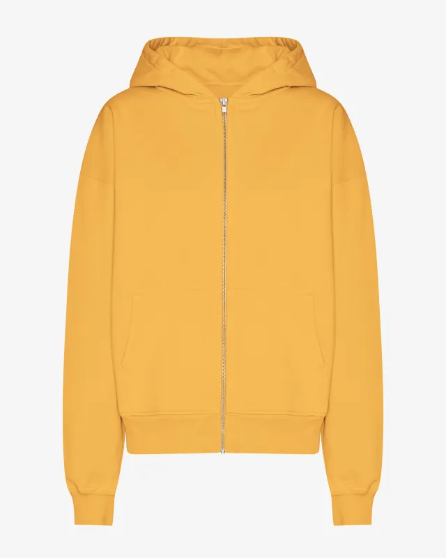 Organic Oversized Zip Hood - Burned Yellow sold by Colorful Standard