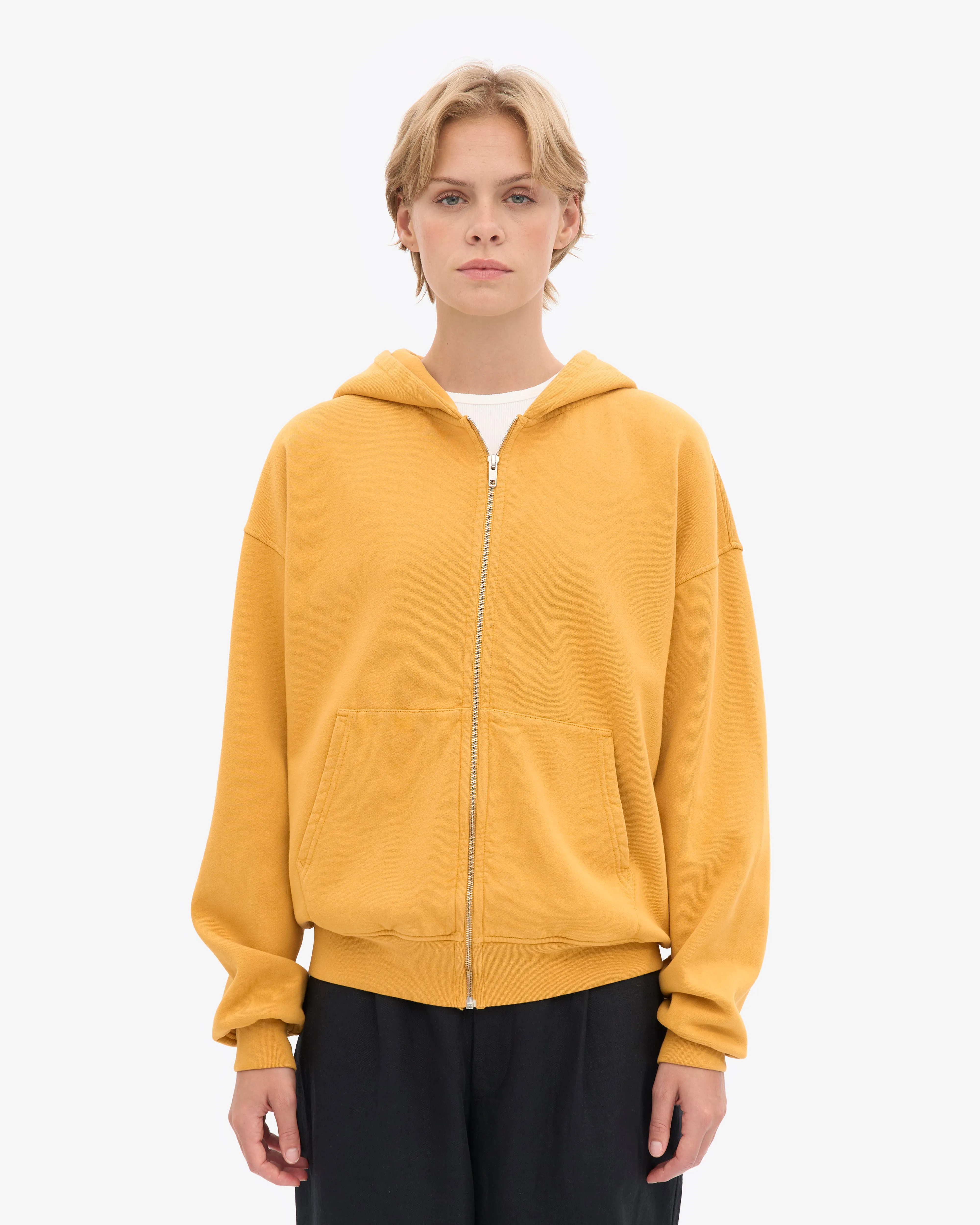 Organic Oversized Zip Hood - Burned Yellow sold by Colorful Standard product image thumbnail 2