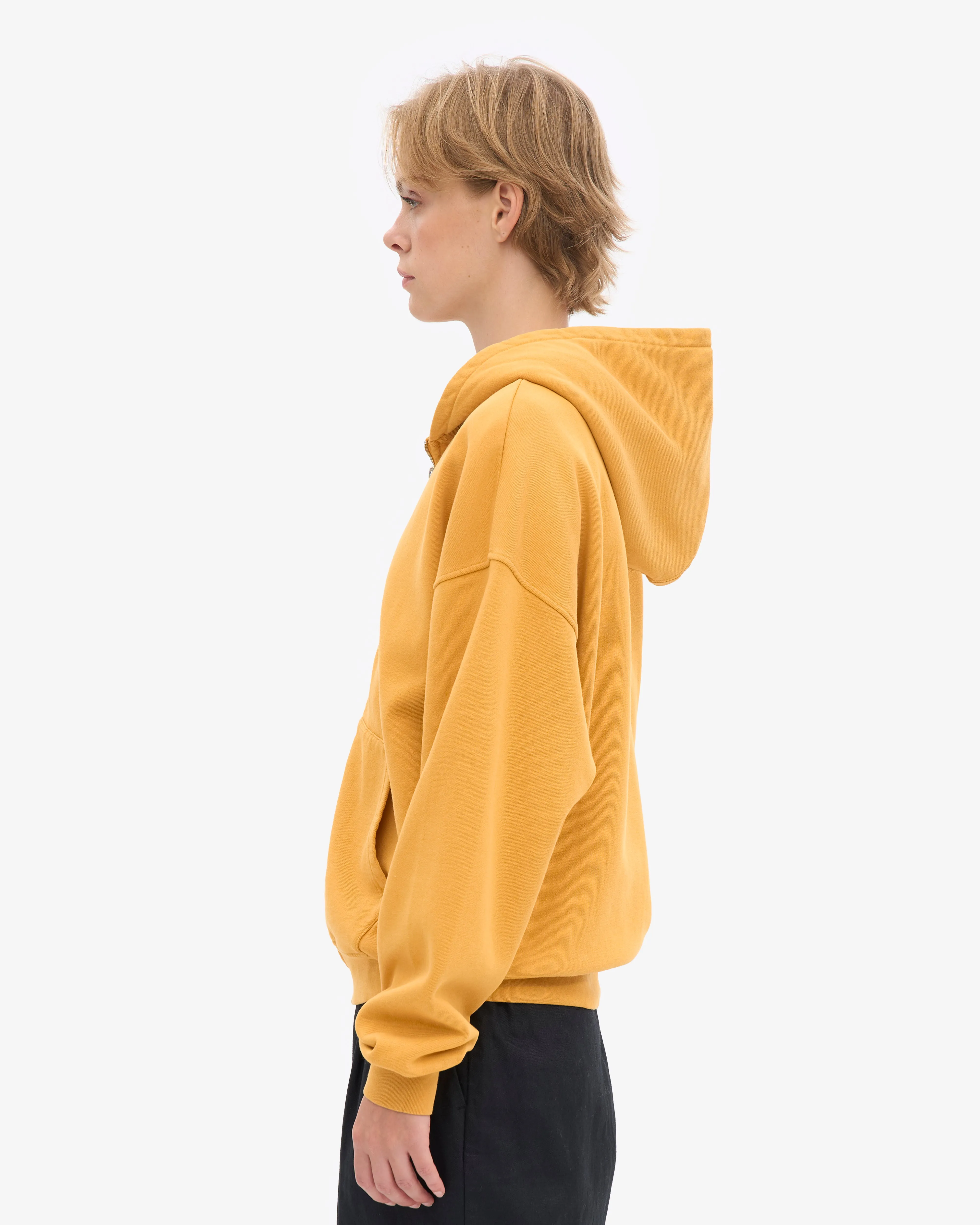 Organic Oversized Zip Hood - Burned Yellow sold by Colorful Standard product image thumbnail 3