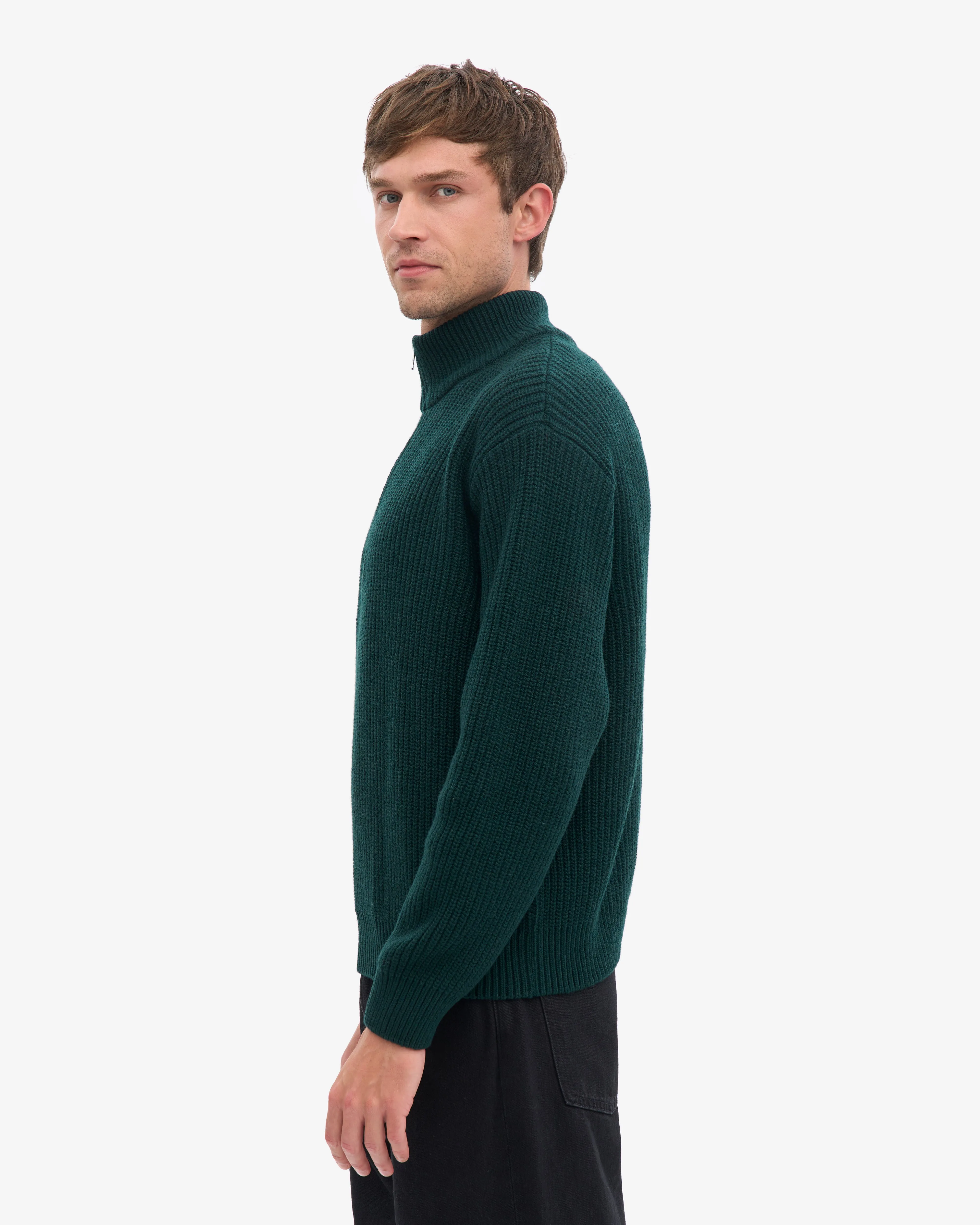 Merino Quarter Zip - Oxblood Red sold by Colorful Standard product image thumbnail 3